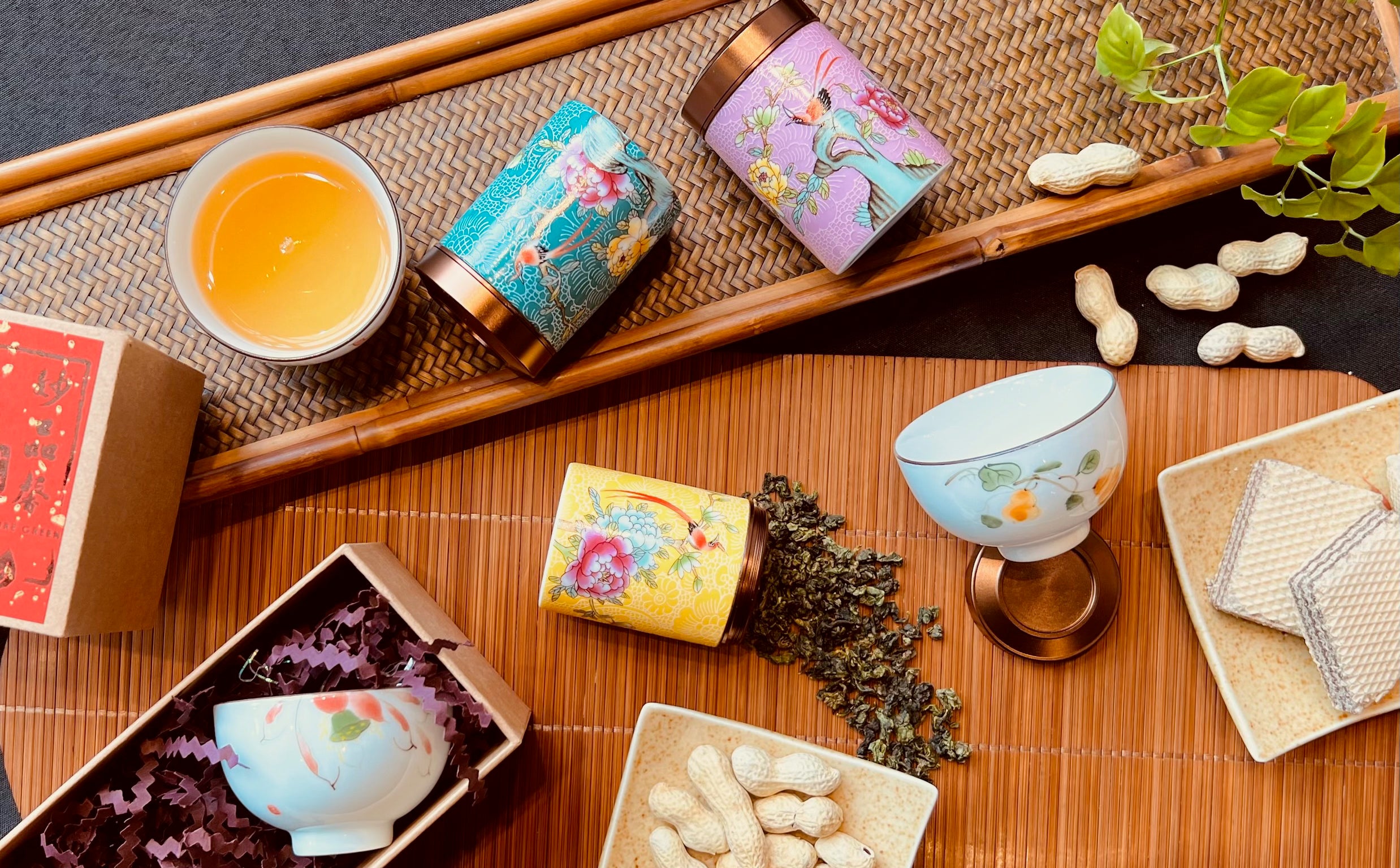 Tea Cup Cloisonné Canister Gift Collection 景泰藍茶罐禮盒