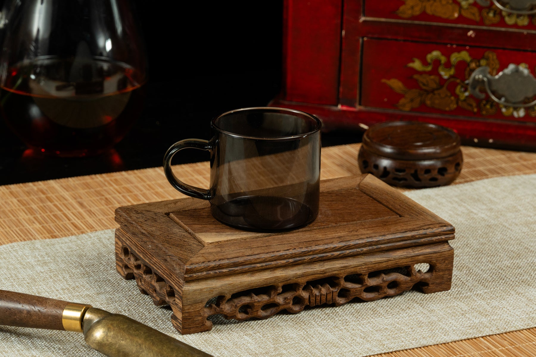 Smoky Glass Tea Cup 煙灰色玻璃茶杯
