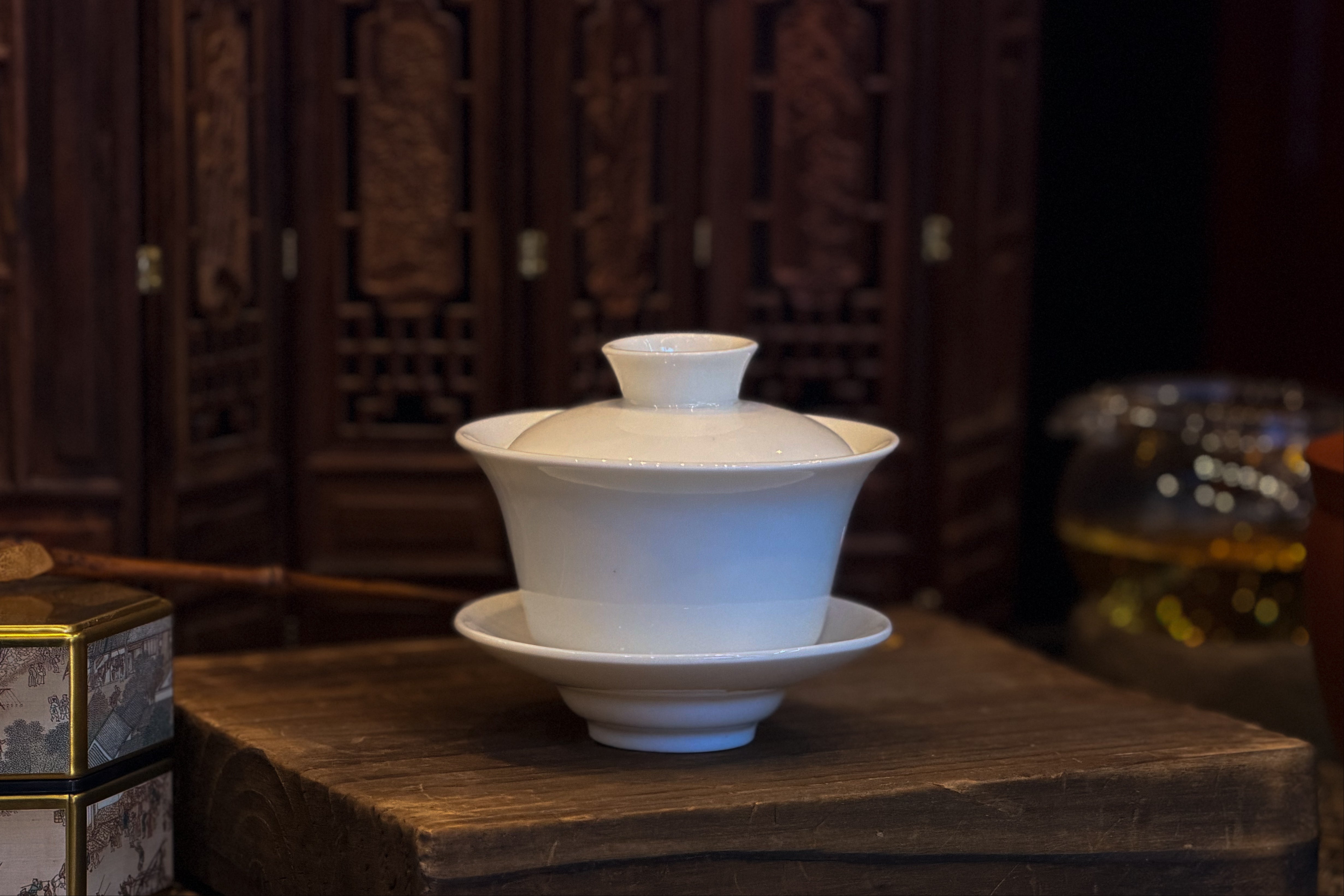 White Porcelain Gaiwan L 白瓷三才大蓋碗