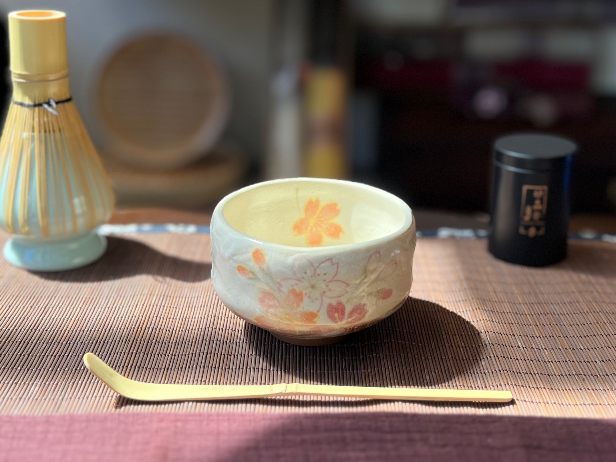 Mino Ware Chawan — Cotton Sakura 茶碗棉櫻