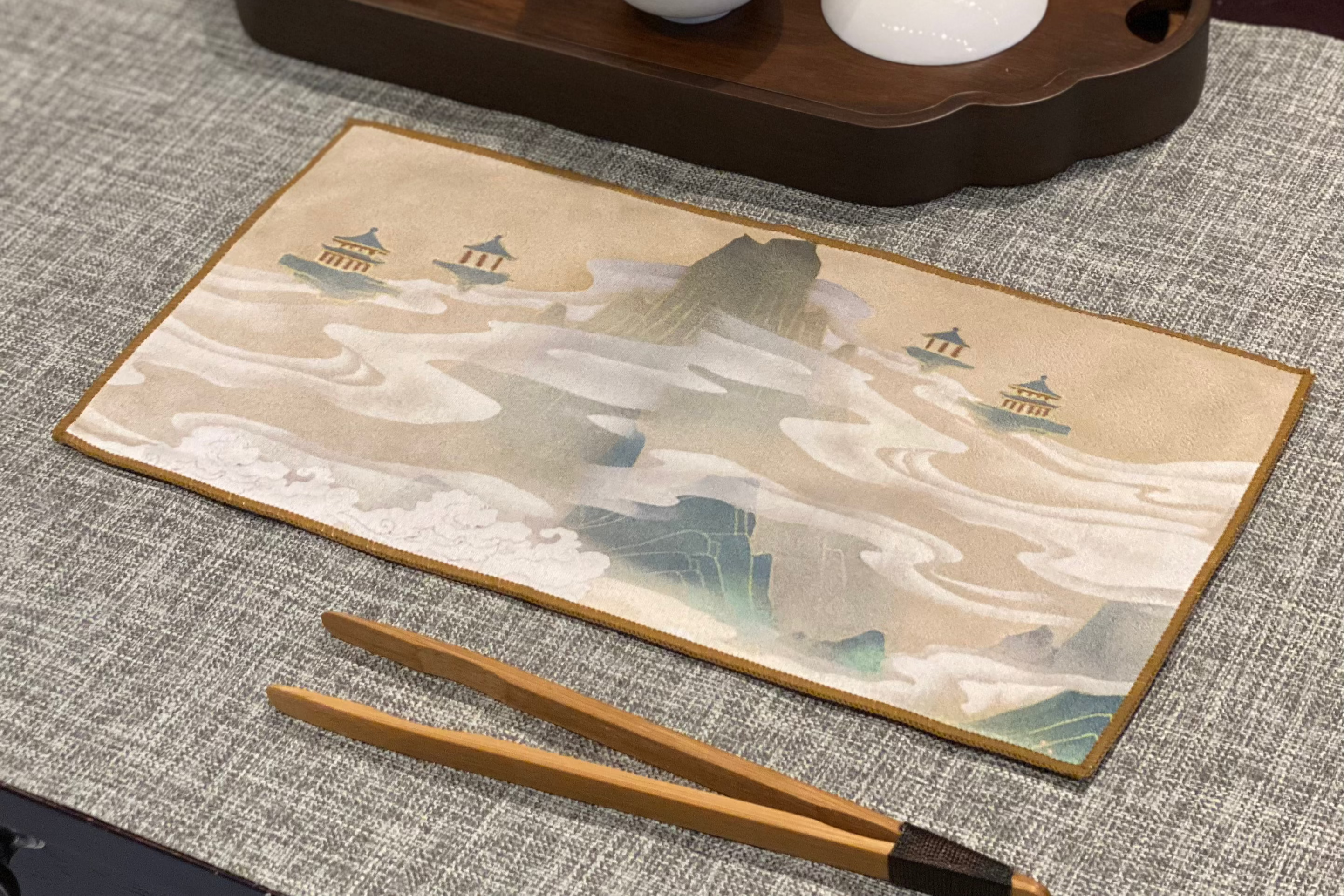 Tea Towel - Clouds and Dreamy Immortal Mountain 雲夢仙山
