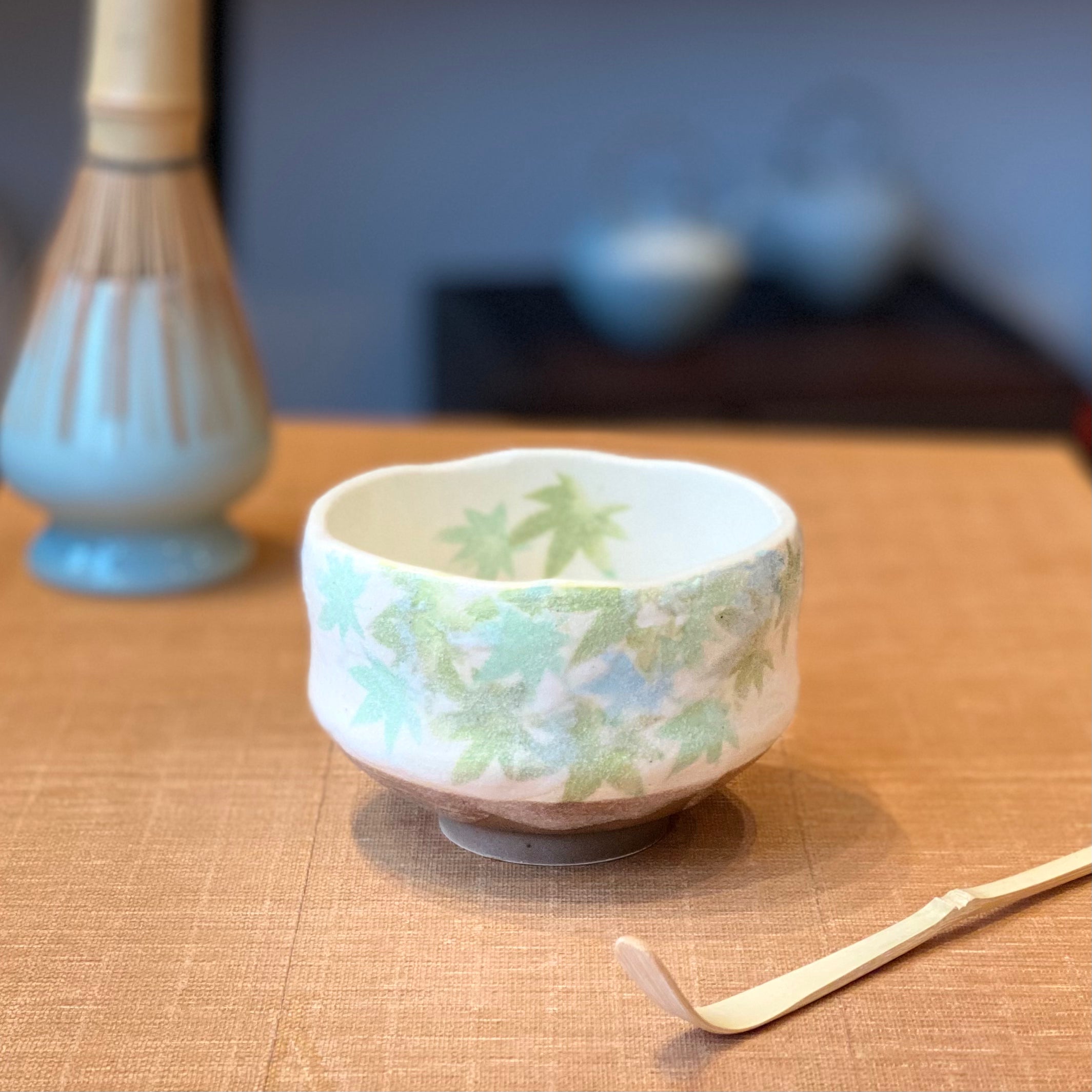 Matcha Bowl - Green Maple 抹茶碗- 綠風葉