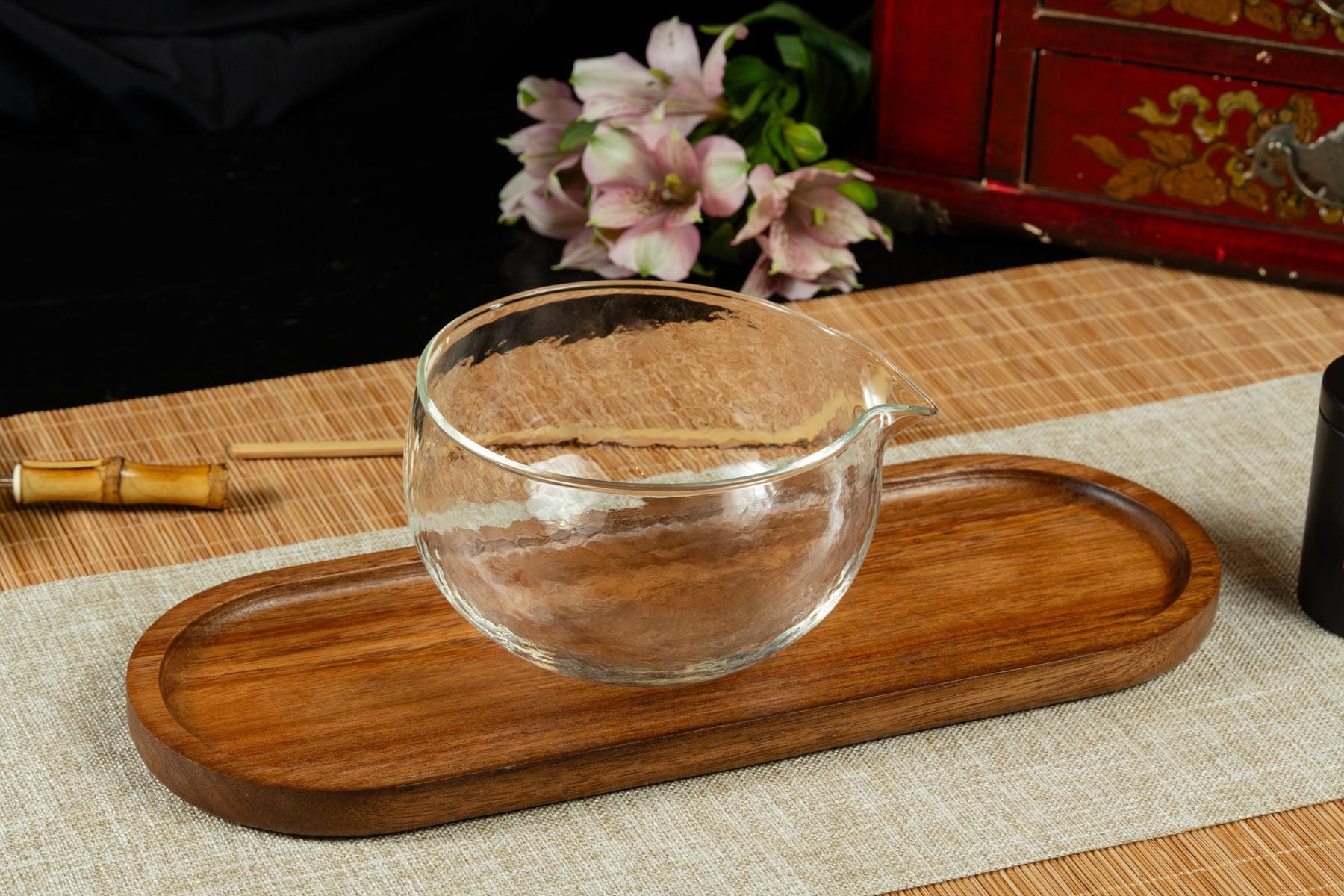 Hammered Glass Matcha Bowl 錘紋茶碗