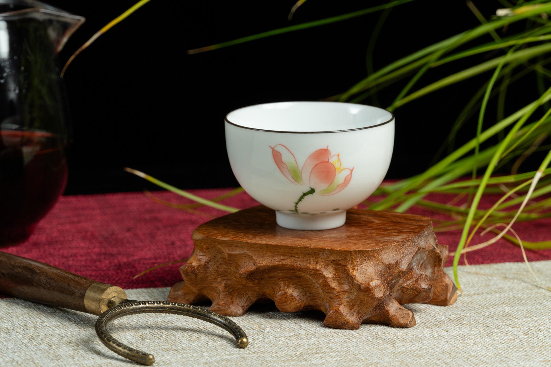 Pink Lotus Hand-Painted Cup 禪定手繪杯