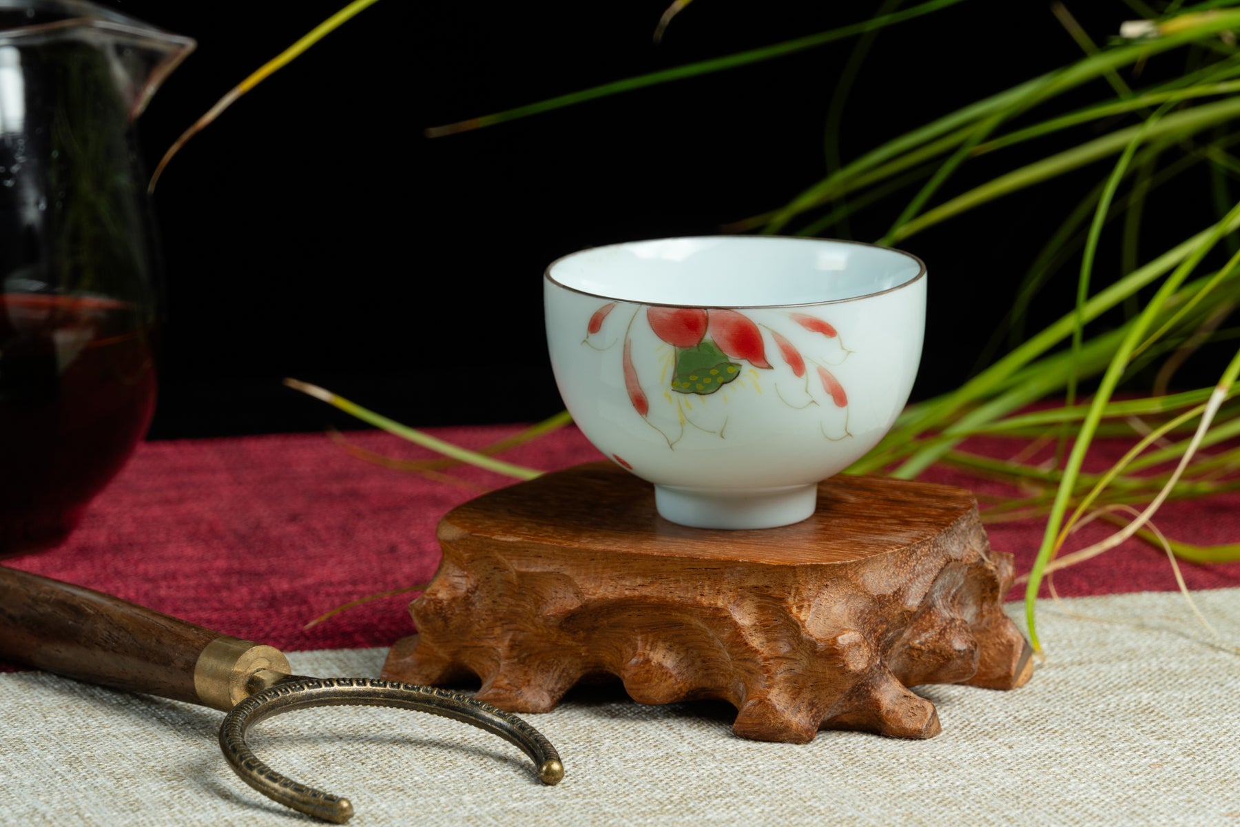 Green Lotus Hand-Painted Cup 靜心手繪杯