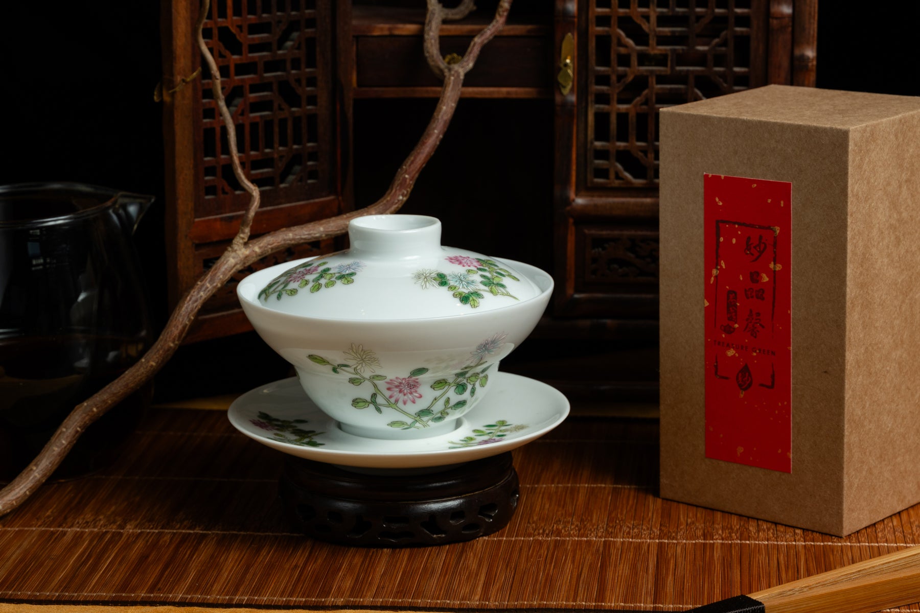 Jingdezhen Tri Floral Gaiwan 景德鎮 蓋碗