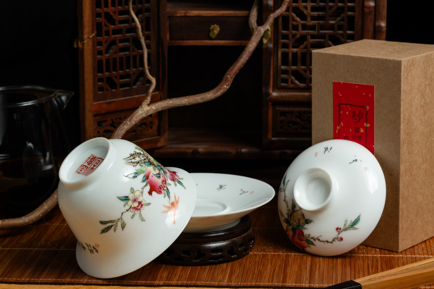 Jingdezhen Eggshell Longevity Gaiwan 景德鎮 蓋碗