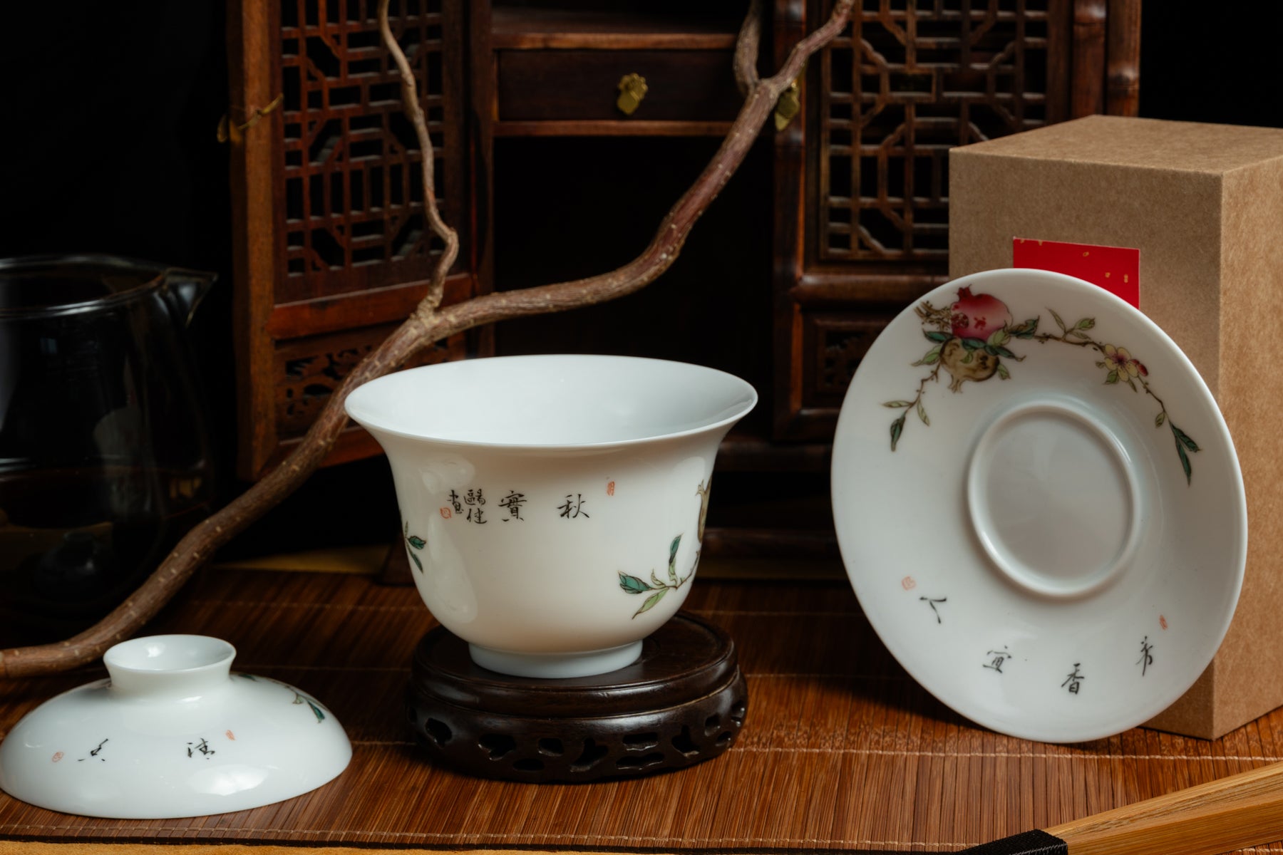 Jingdezhen Eggshell Longevity Gaiwan 景德鎮 蓋碗