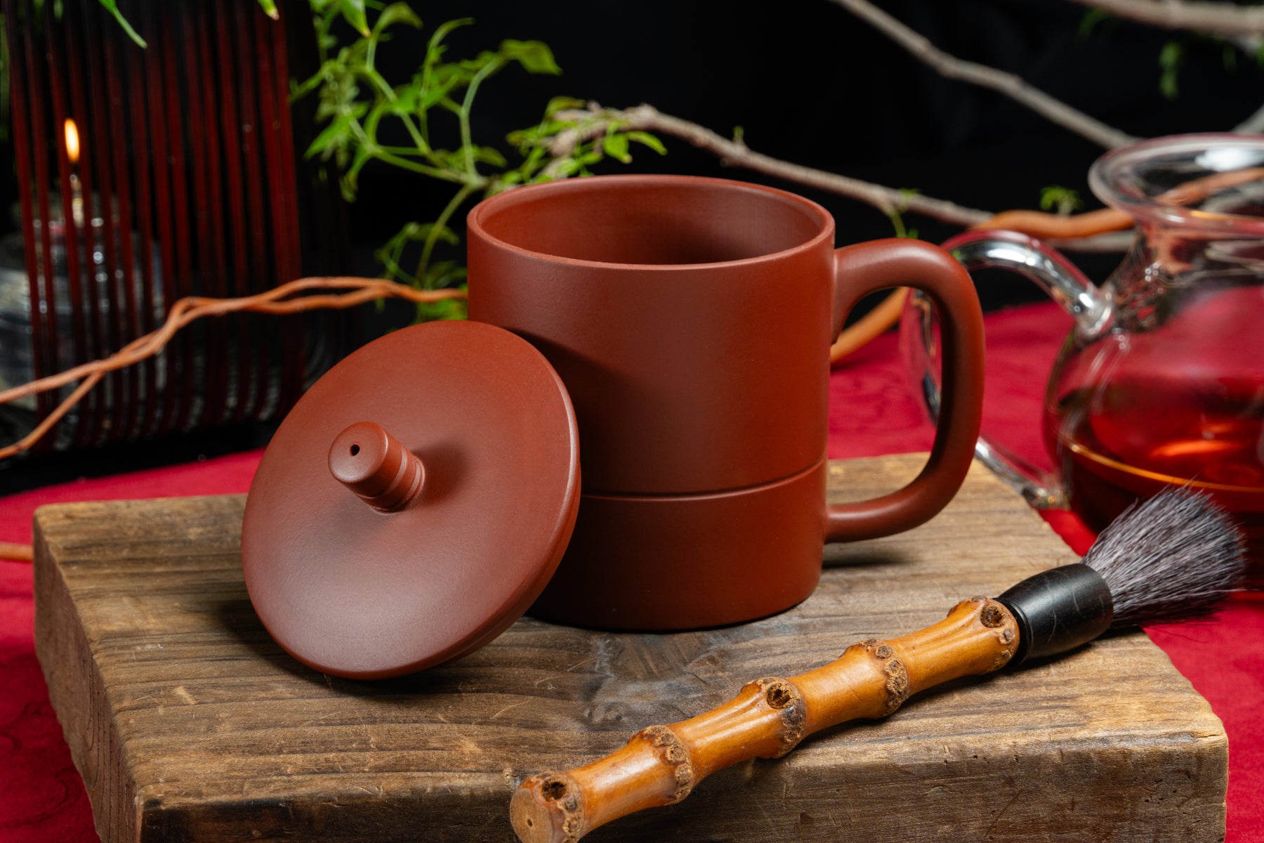Yixing Terracotta Zhu Ni Lidded Mug 朱泥蓋杯