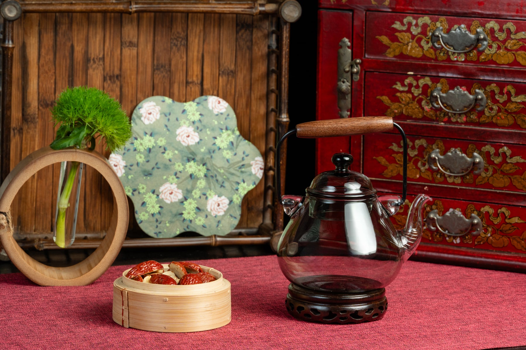 Ebony Glass Teapot 透黑梨型黑檀木玻璃壺