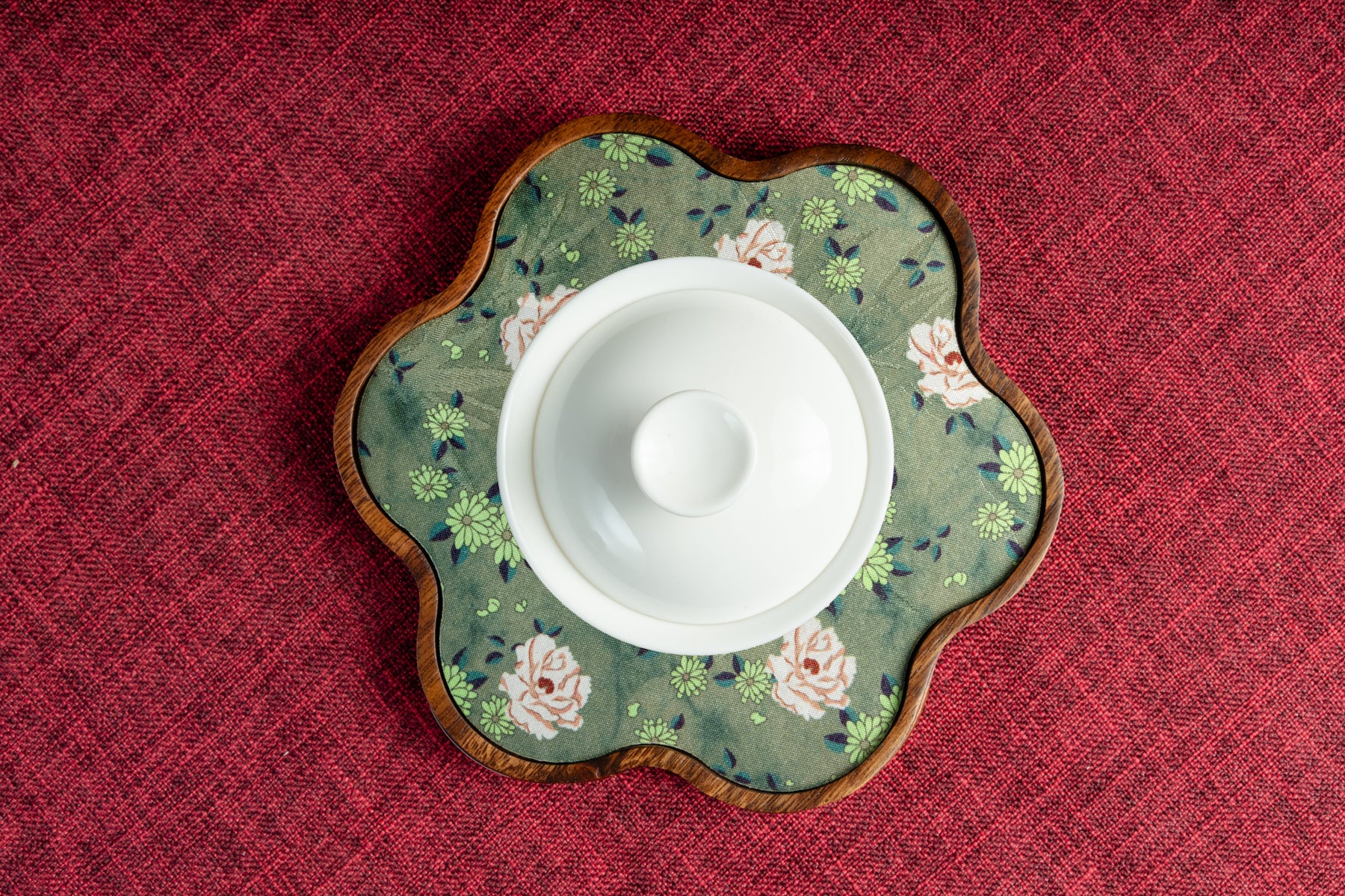 Walnut Wood Teapot Tray - Six Harmony 胡桃木茶承 –六順