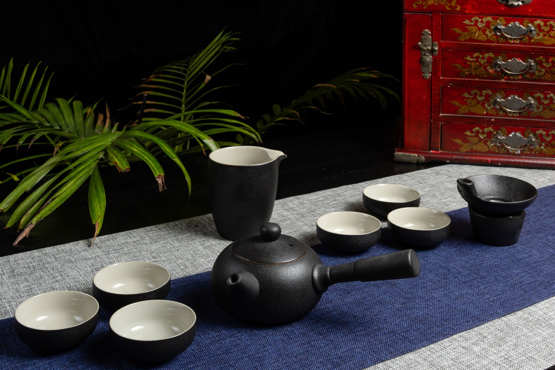 Retro Side Pour Teapot Set Black 復古則把黑金剛茶具