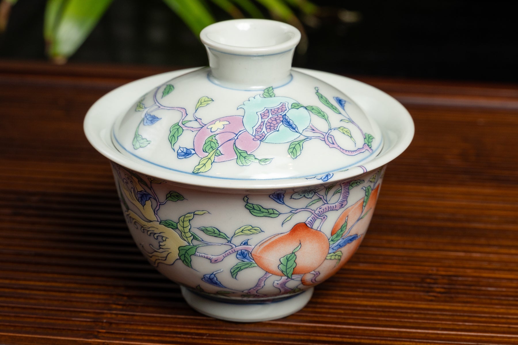 Longevity Peach Gaiwan Ceremonial Tea Set 傳統壽桃茶具套裝