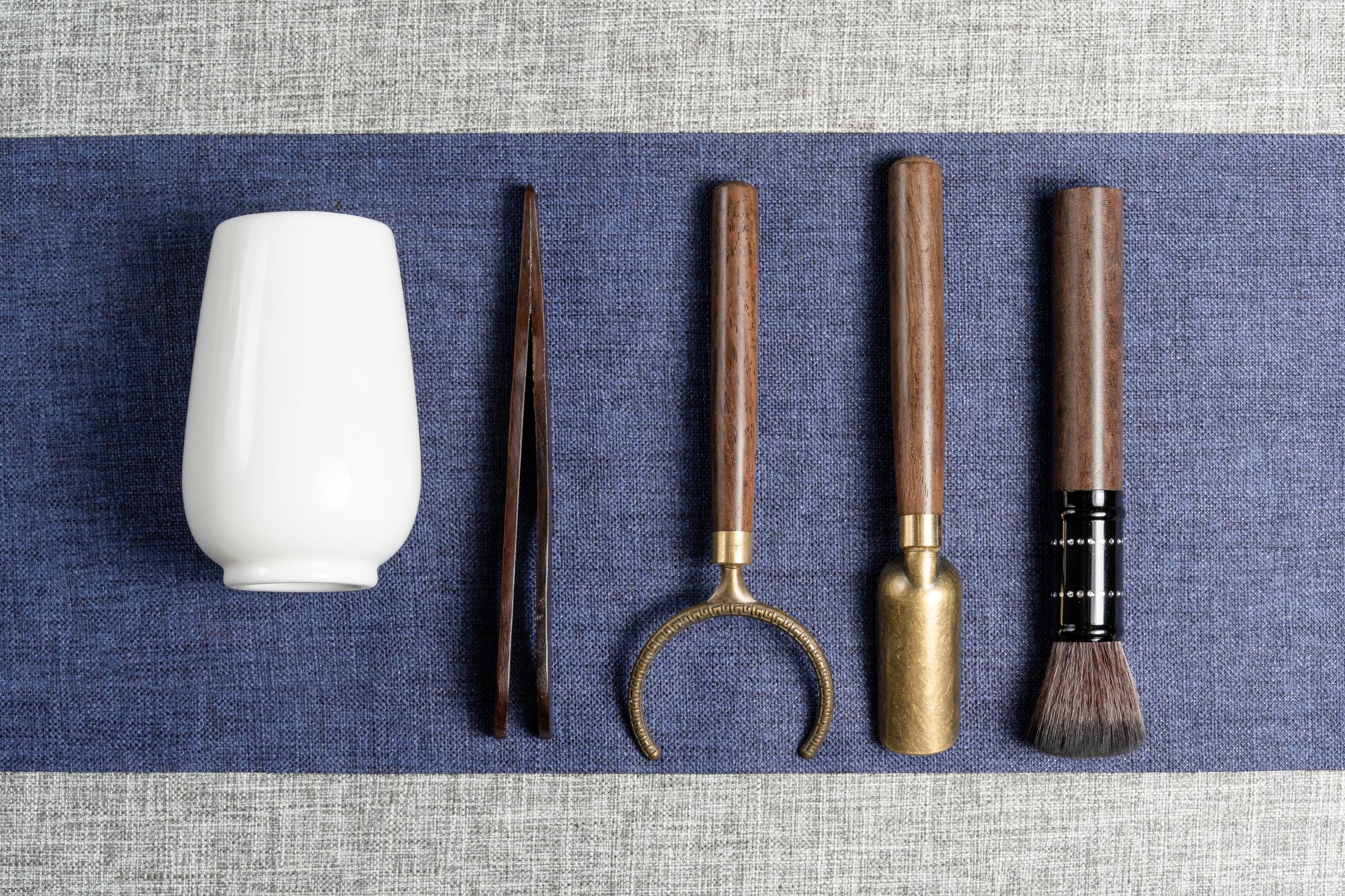 White Porcelain Six Scholar Utensil Set 白瓷六君子