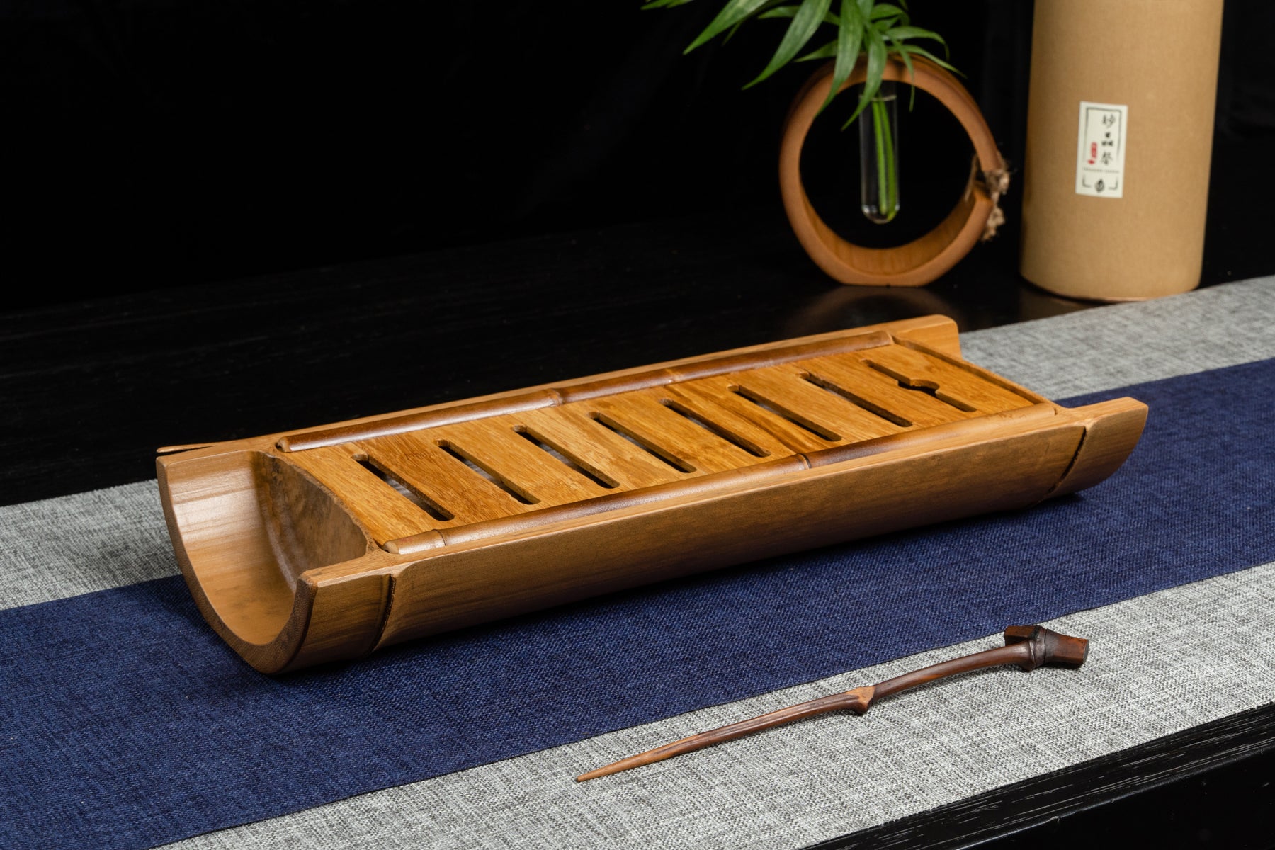 Aged Bamboo Tea Tray - L 原竹茶盤