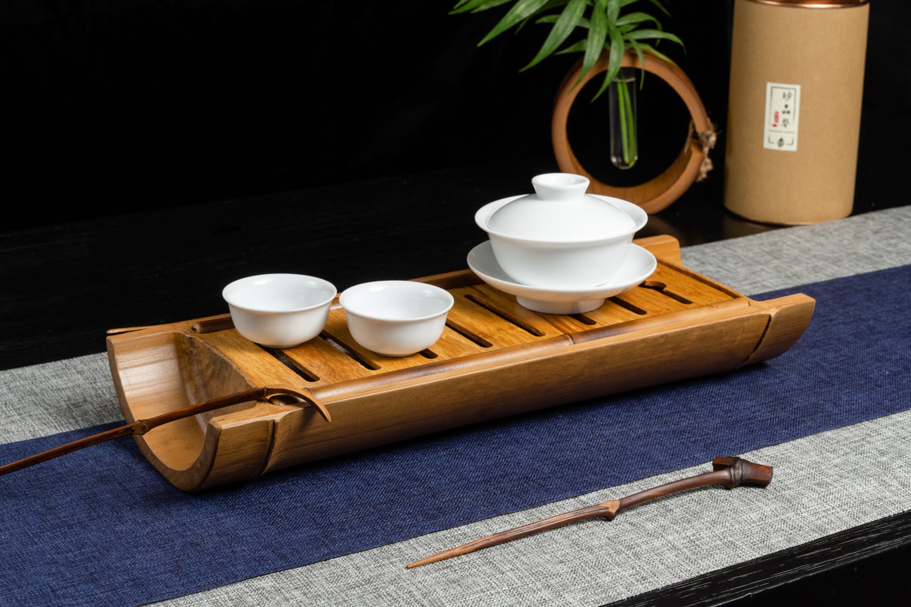 Aged Bamboo Tea Tray - L 原竹茶盤