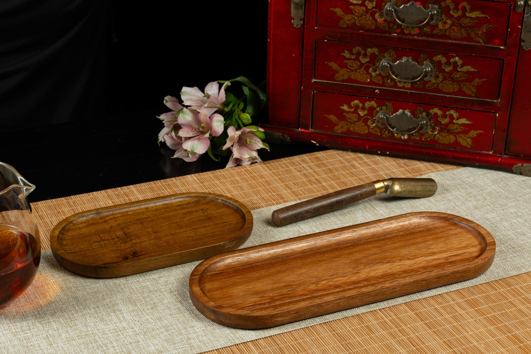 Solid Wood Oval Serving Tray 實木橢圓托