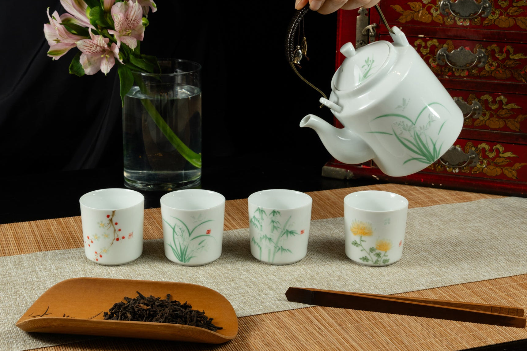 Yingqing Celadon Tea Set 影青玉瓷玲瓏茶具