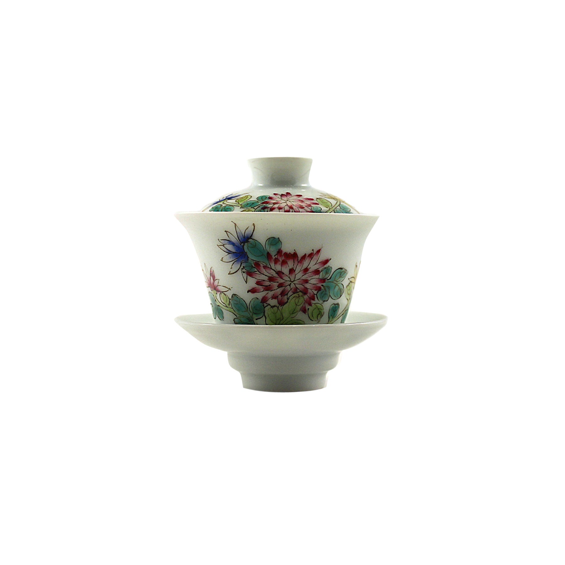 Jingdezhen Gaiwan 75ml Red Daisy 景德鎮 老蓋