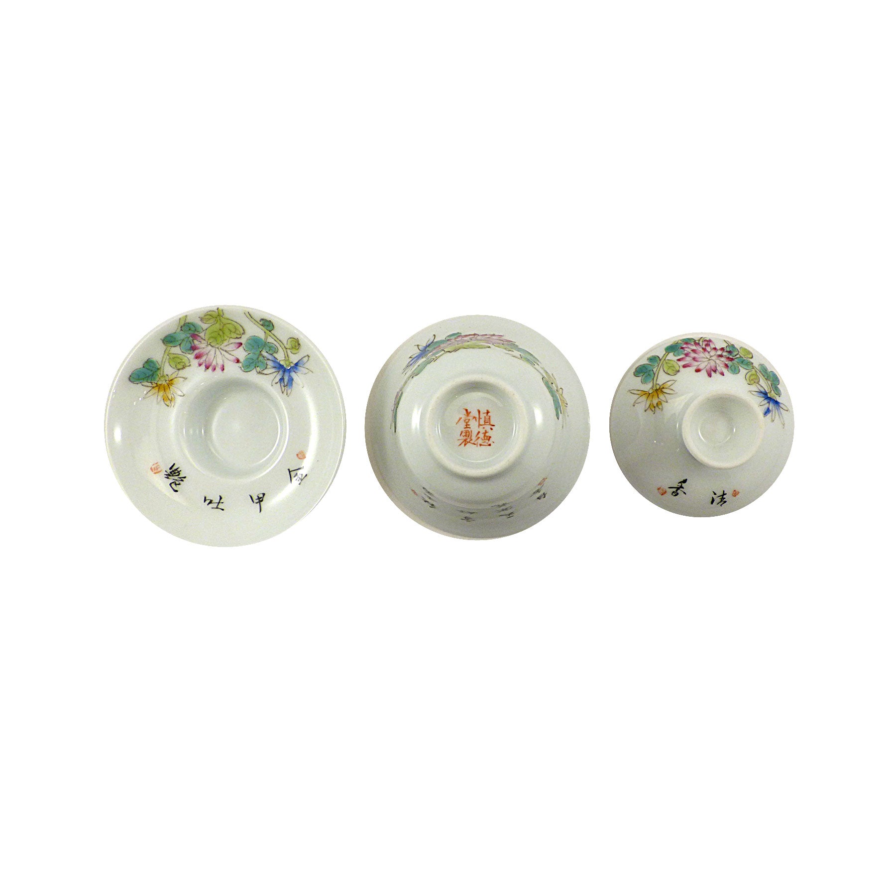 Jingdezhen Gaiwan 75ml Red Daisy 景德鎮 老蓋
