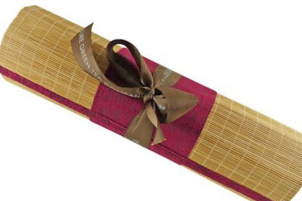 Bamboo Table Runner - Red Center Stripe