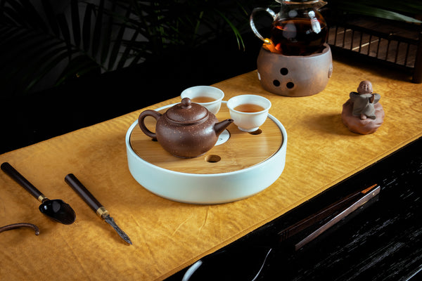 Yellow Lotus Porcelain Tea Tray