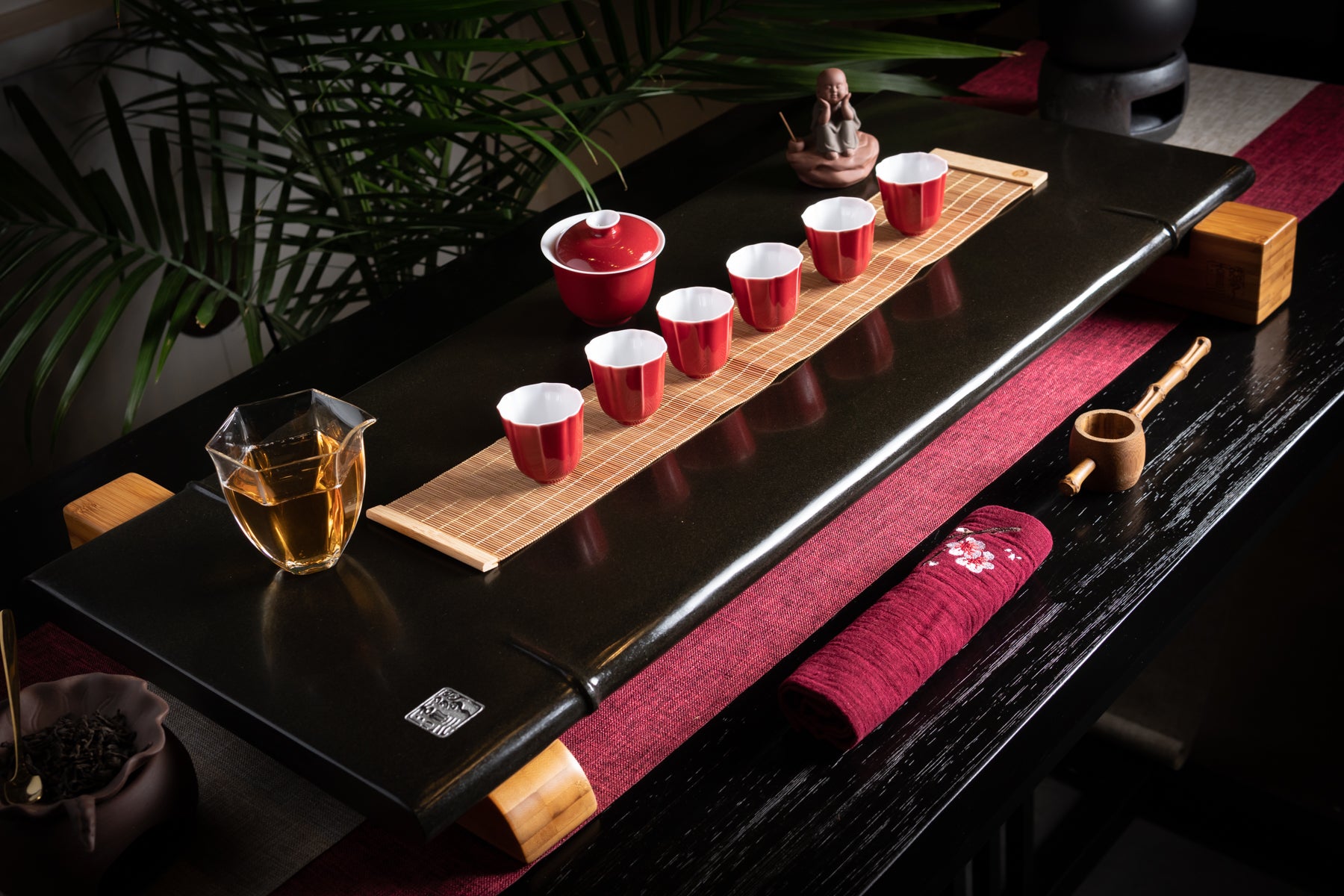 Contentment Stone Tea Tray 滿竹