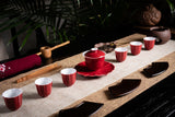 Dou Red Gaiwan 8 Piece Tea Set