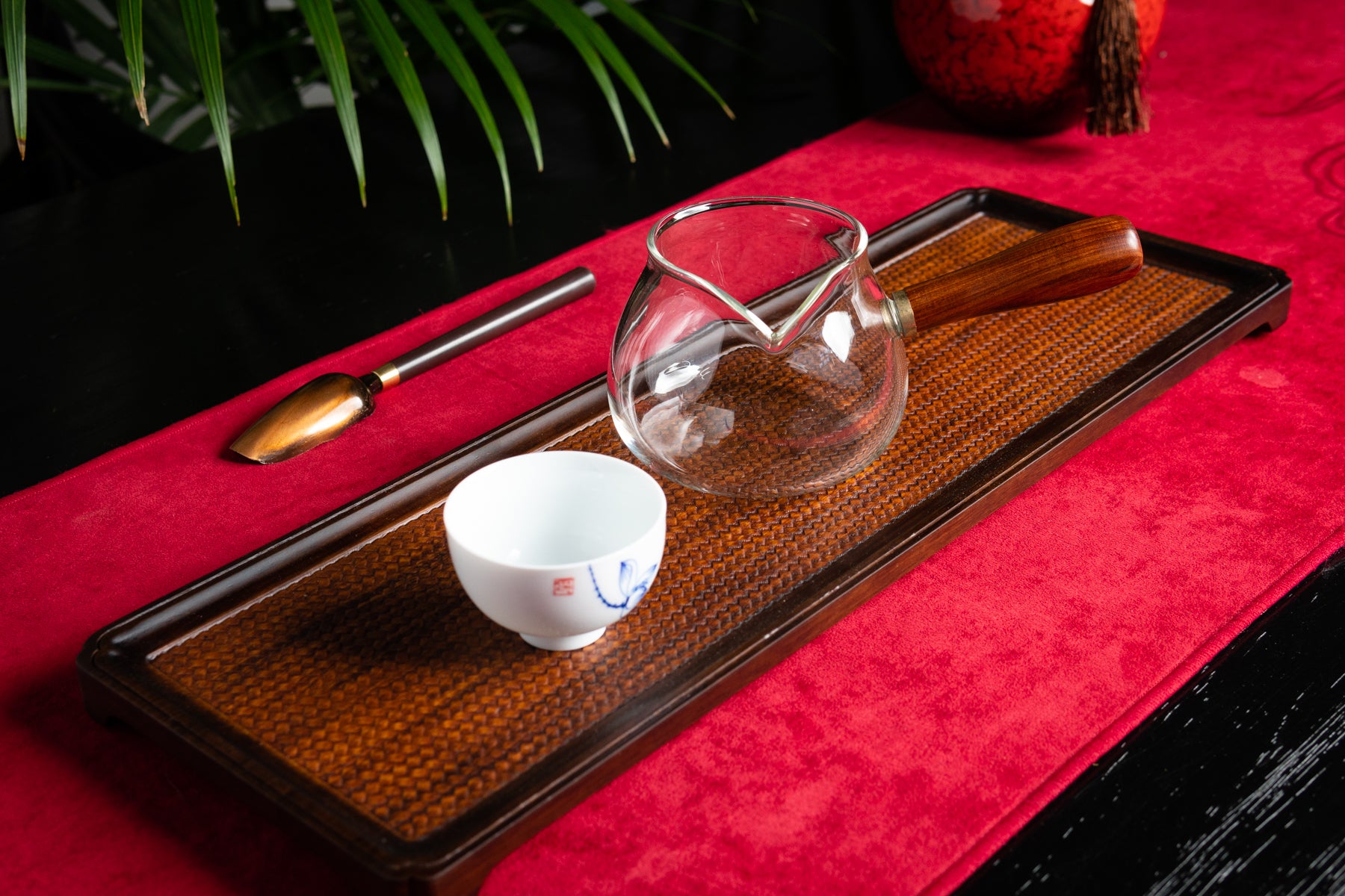 Glass Faircup Rosewood Handle