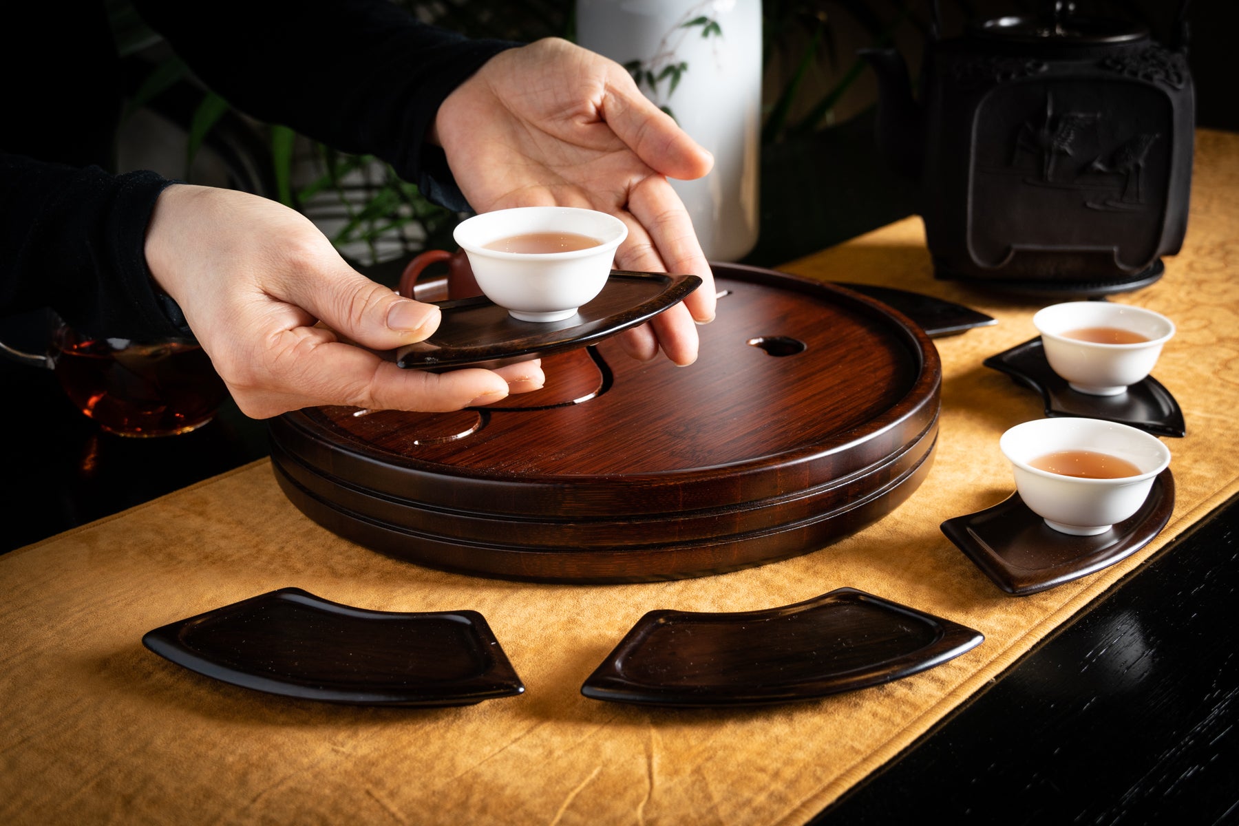 Wooden Coasters Fan Shape (Set of 6) 杯托