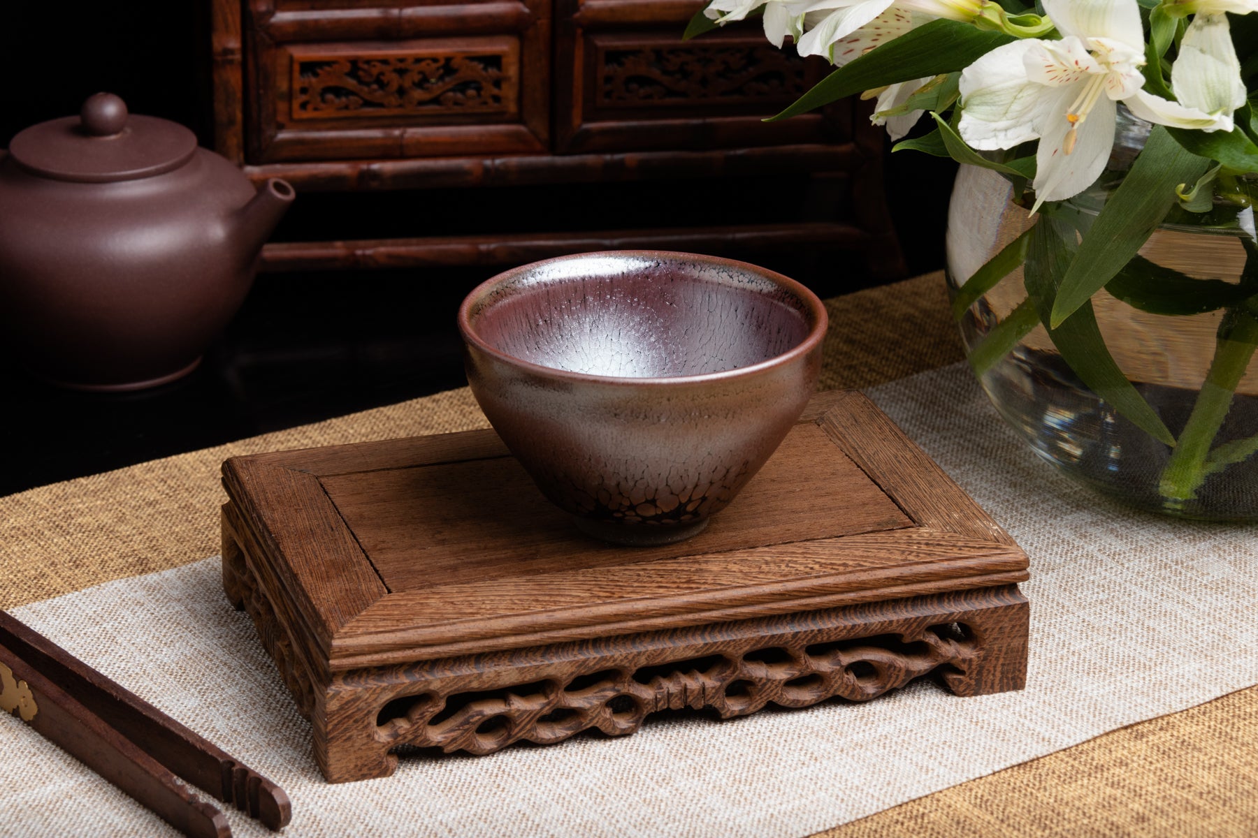 JianZhan Cup (Rose) 建盞大杯 - 彩金