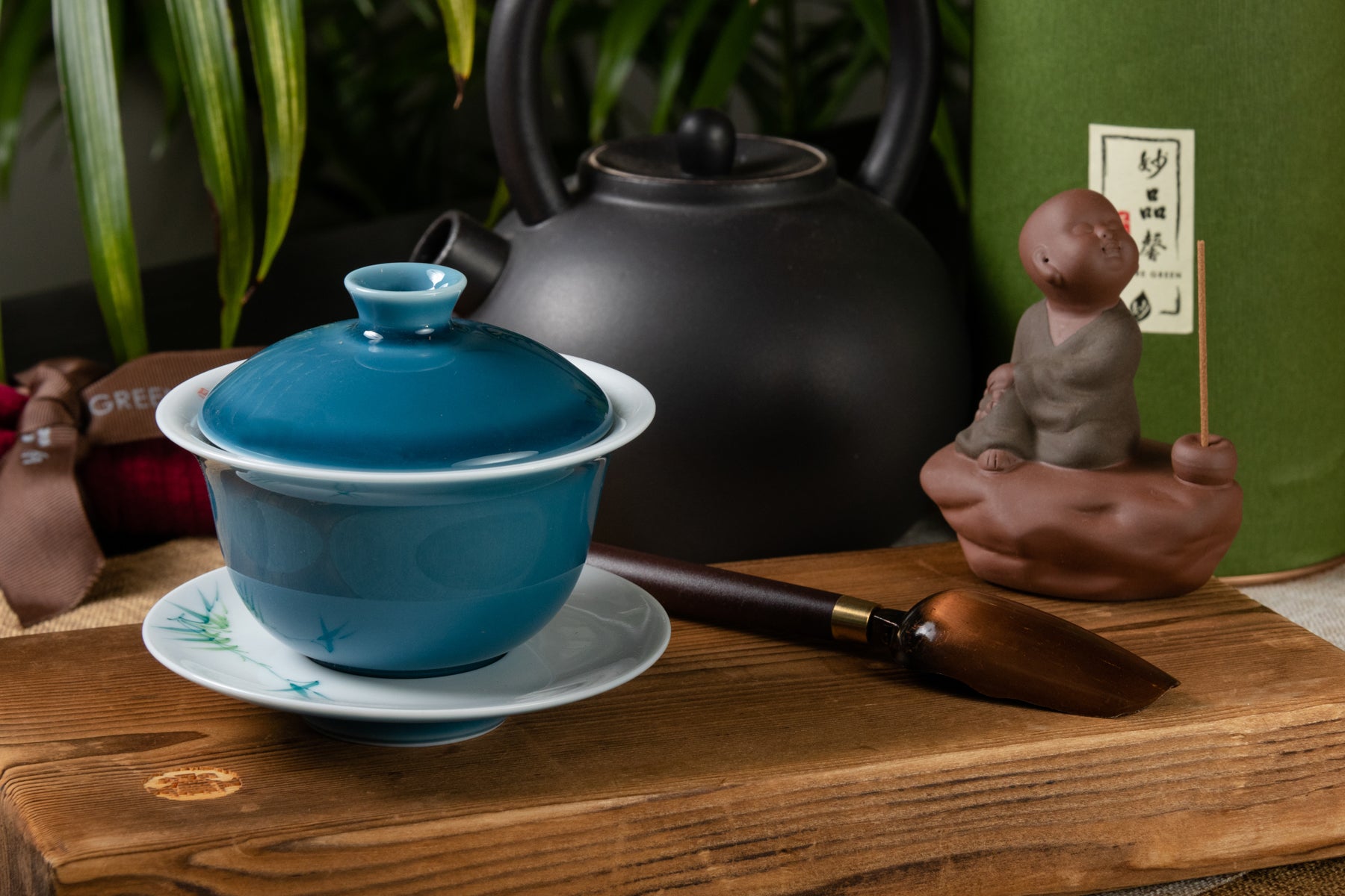 Ji Lan Bamboo Gaiwan 霽藍竹蓋碗