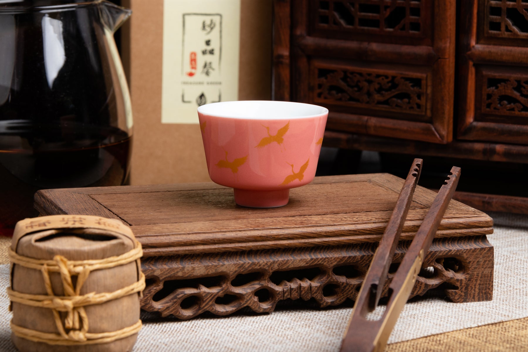 Pink Lady Glazed Cup 桃红釉茶杯+碟