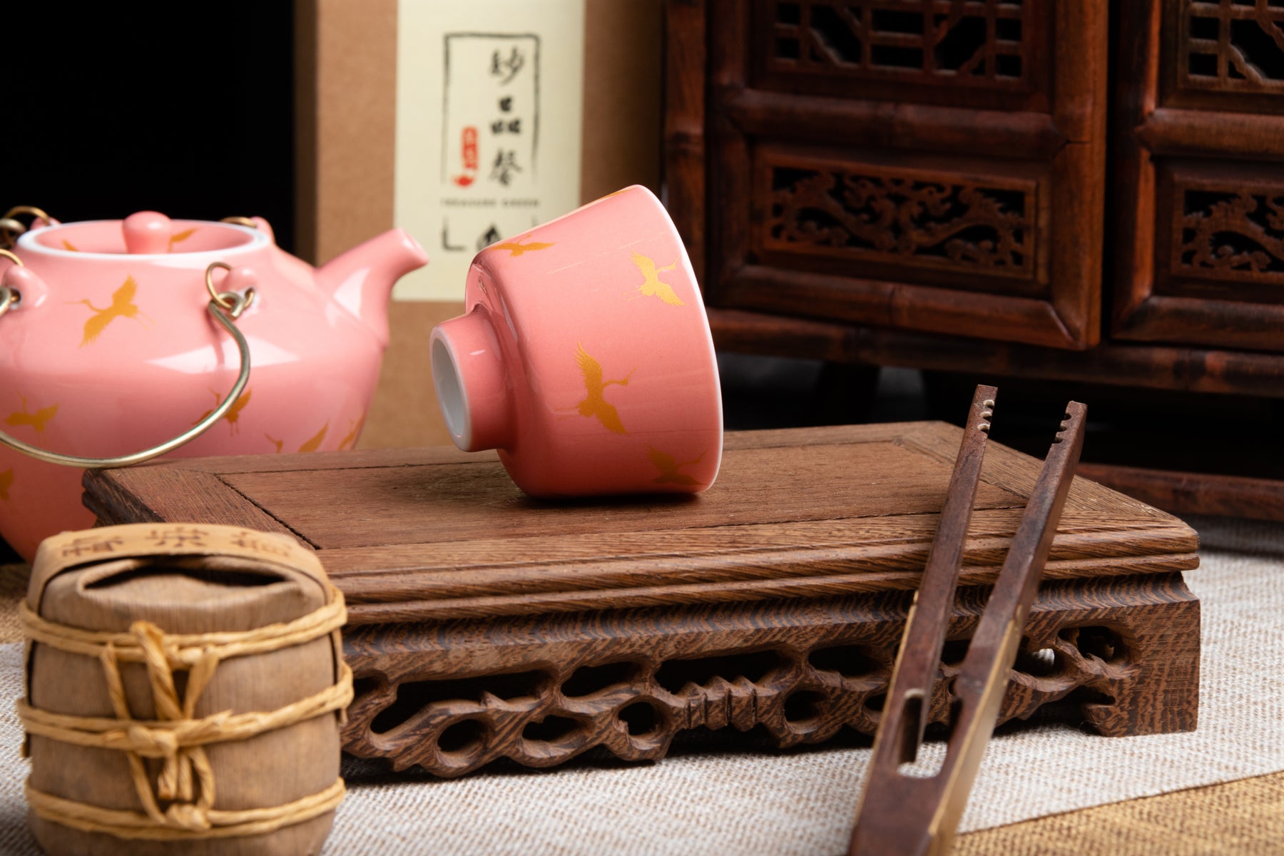 Pink Lady Glazed Cup 桃红釉茶杯+碟