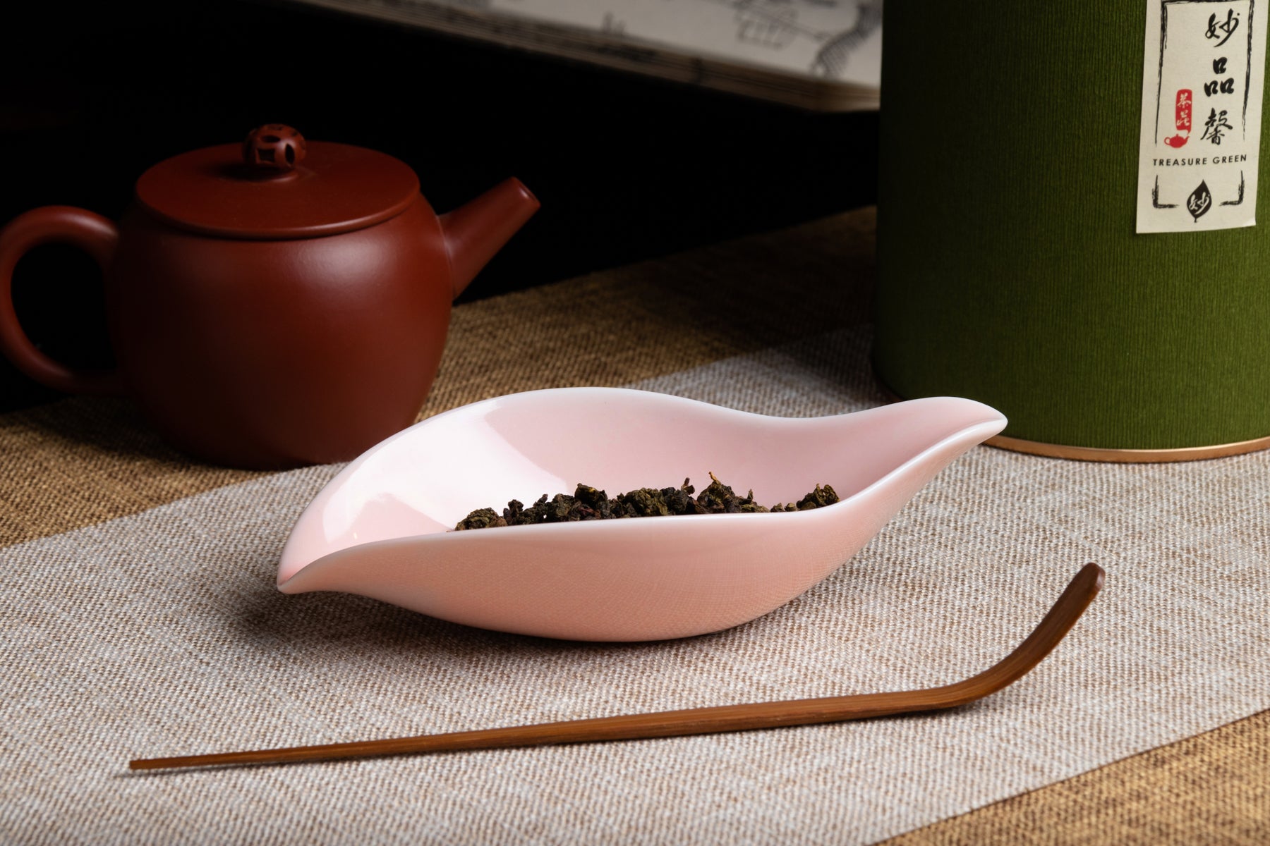 Tea Plate Set - Rouge 葉影茶則 粉色