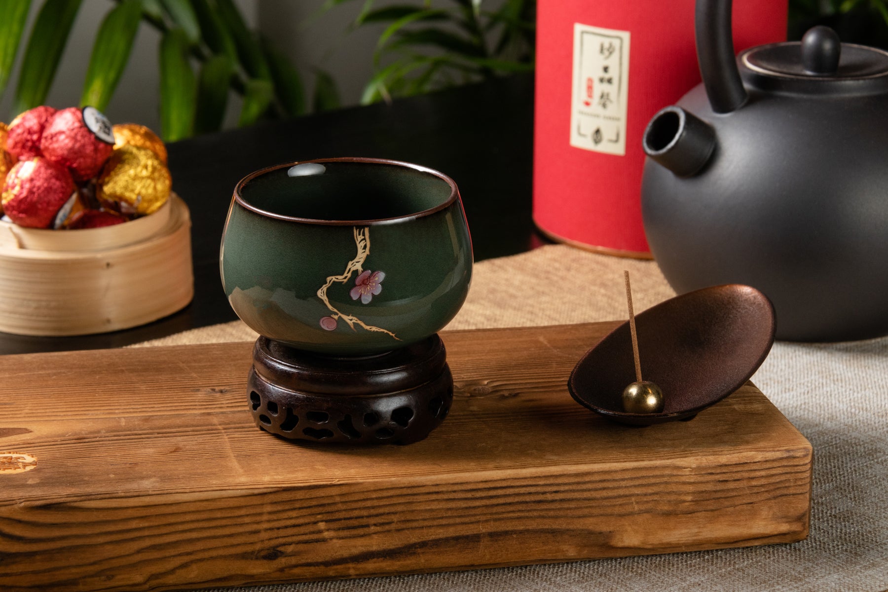 Cherry Blossom Green Cup 官窑梅子青 陶瓷杯