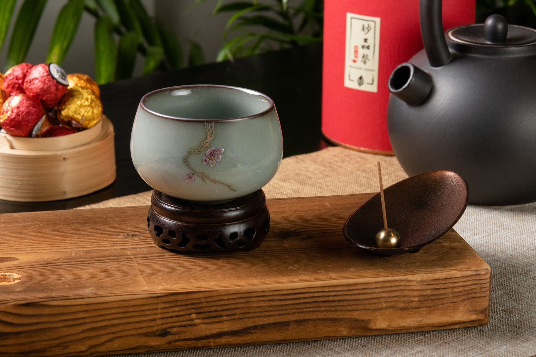 Cherry Blossom White Cup 官窑月白陶瓷杯