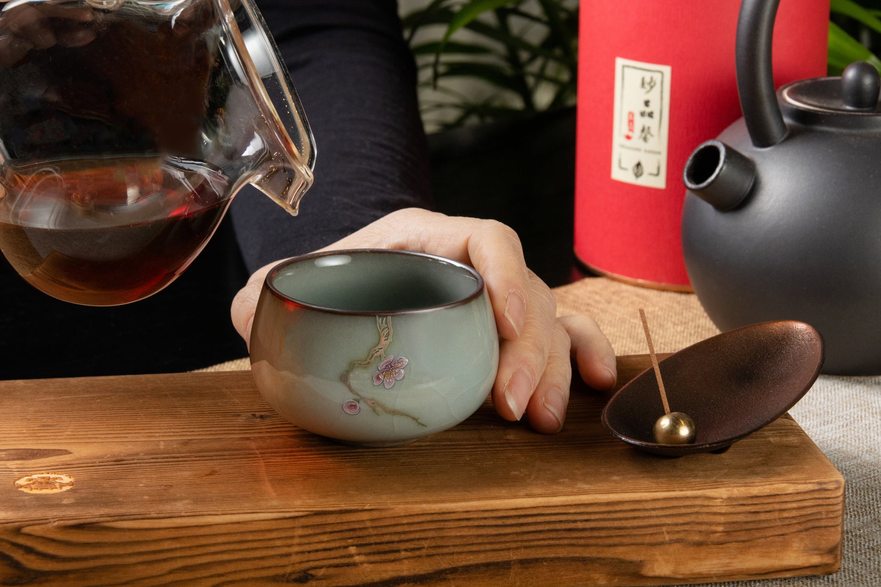 Cherry Blossom White Cup 官窑月白陶瓷杯