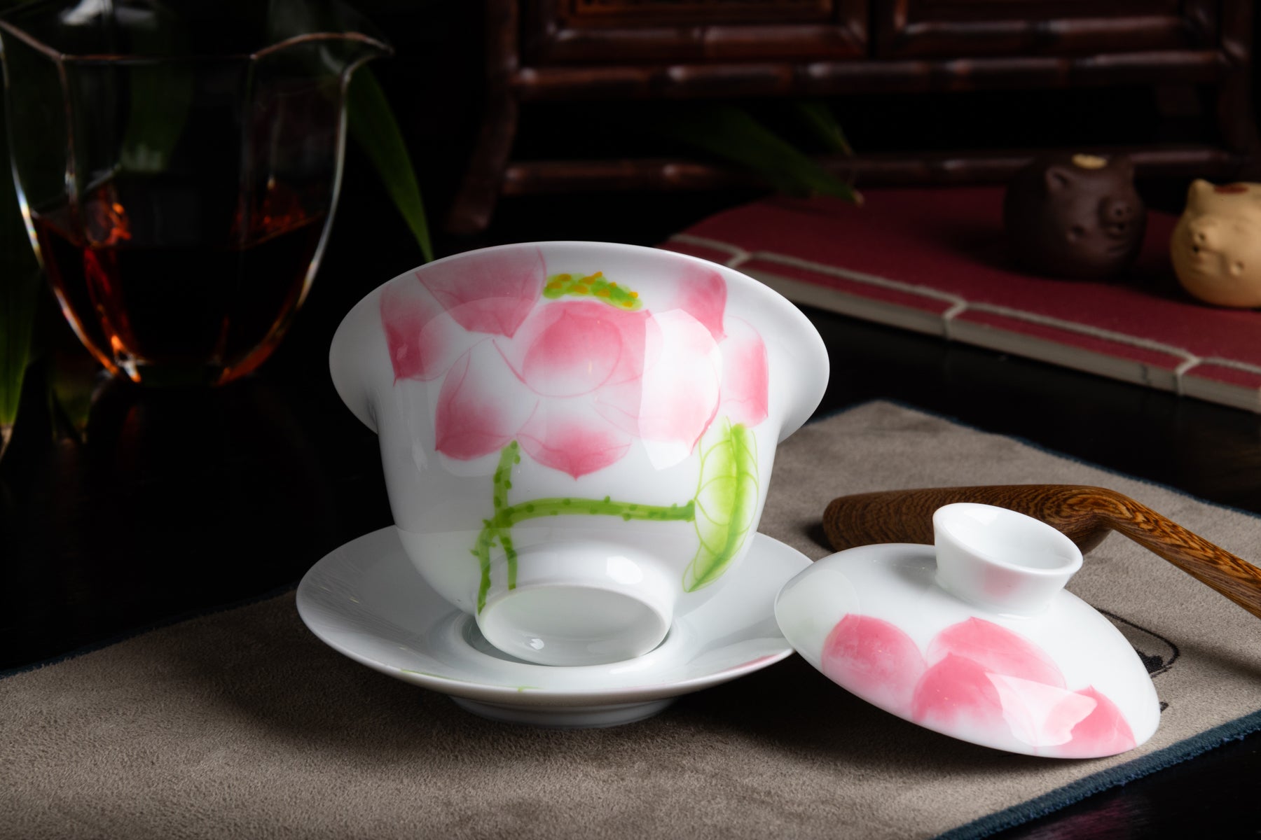 Lotus Gaiwan 手绘荷花三才盖碗