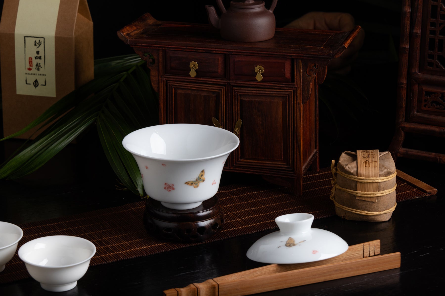 Happy Butterfly Gaiwan 兩才馬蹄蝴蝶蓋碗