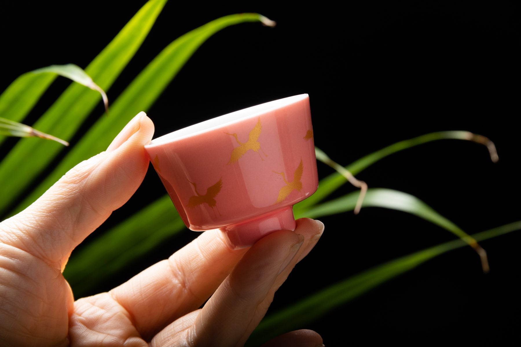 Pink Lady Glazed Cup 桃红釉茶杯+碟