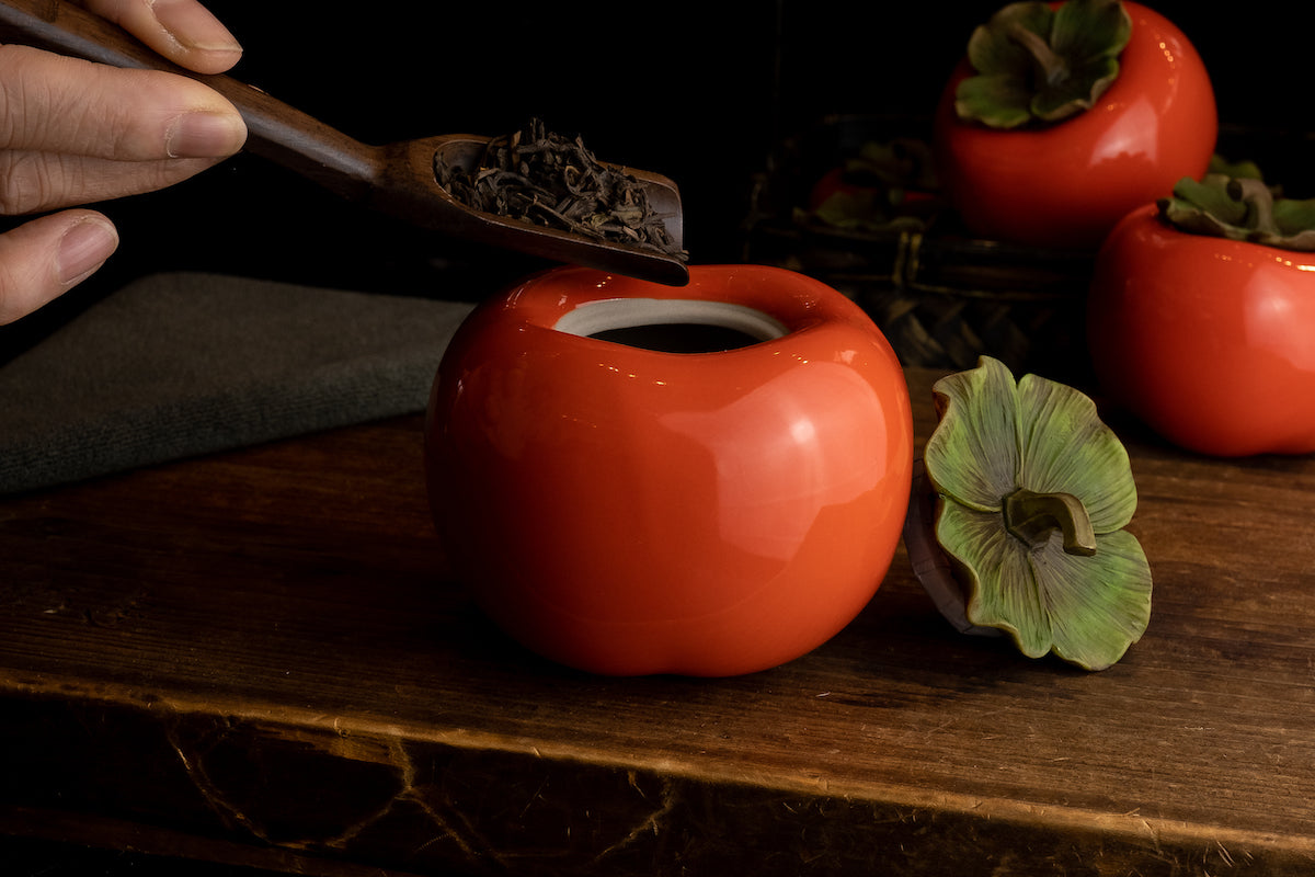 Persimmon Canister (L) 茶叶罐柿子