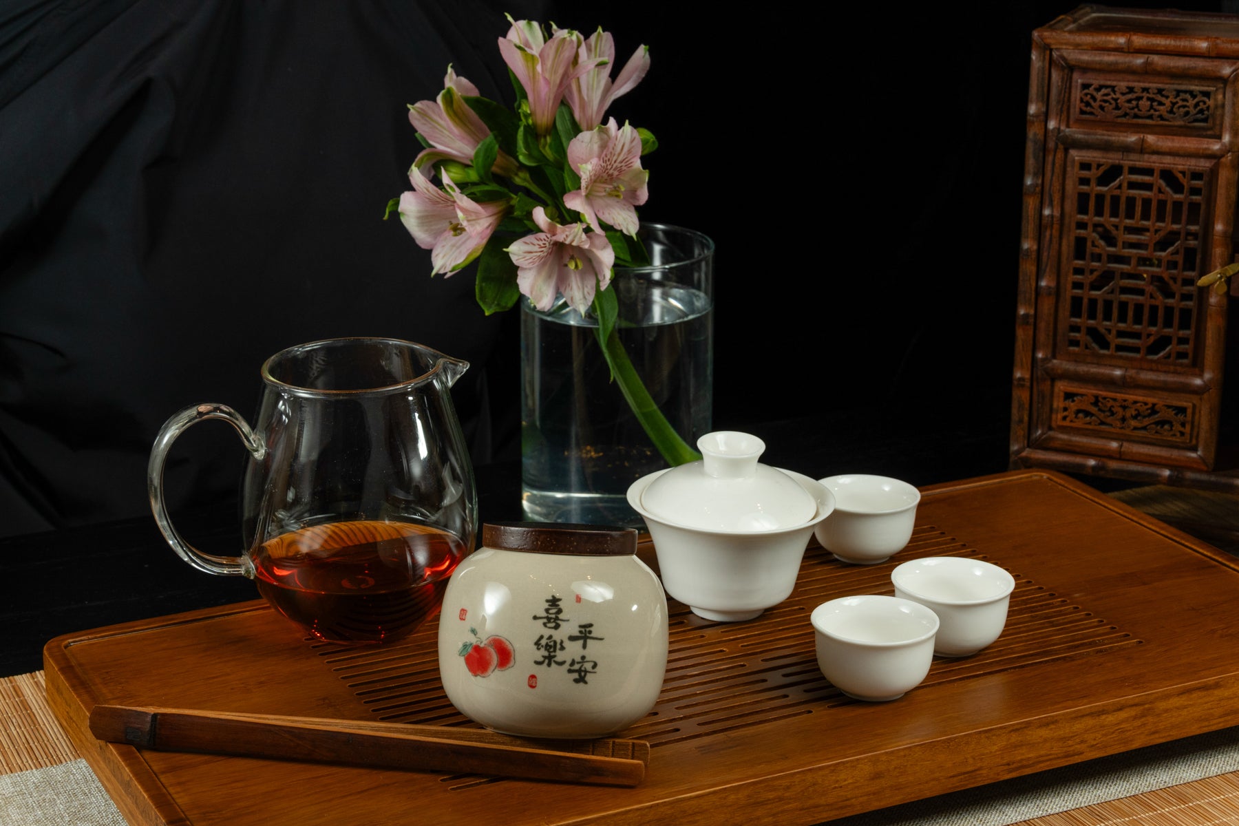 Longevity Peach Tea Caddy 平安喜樂