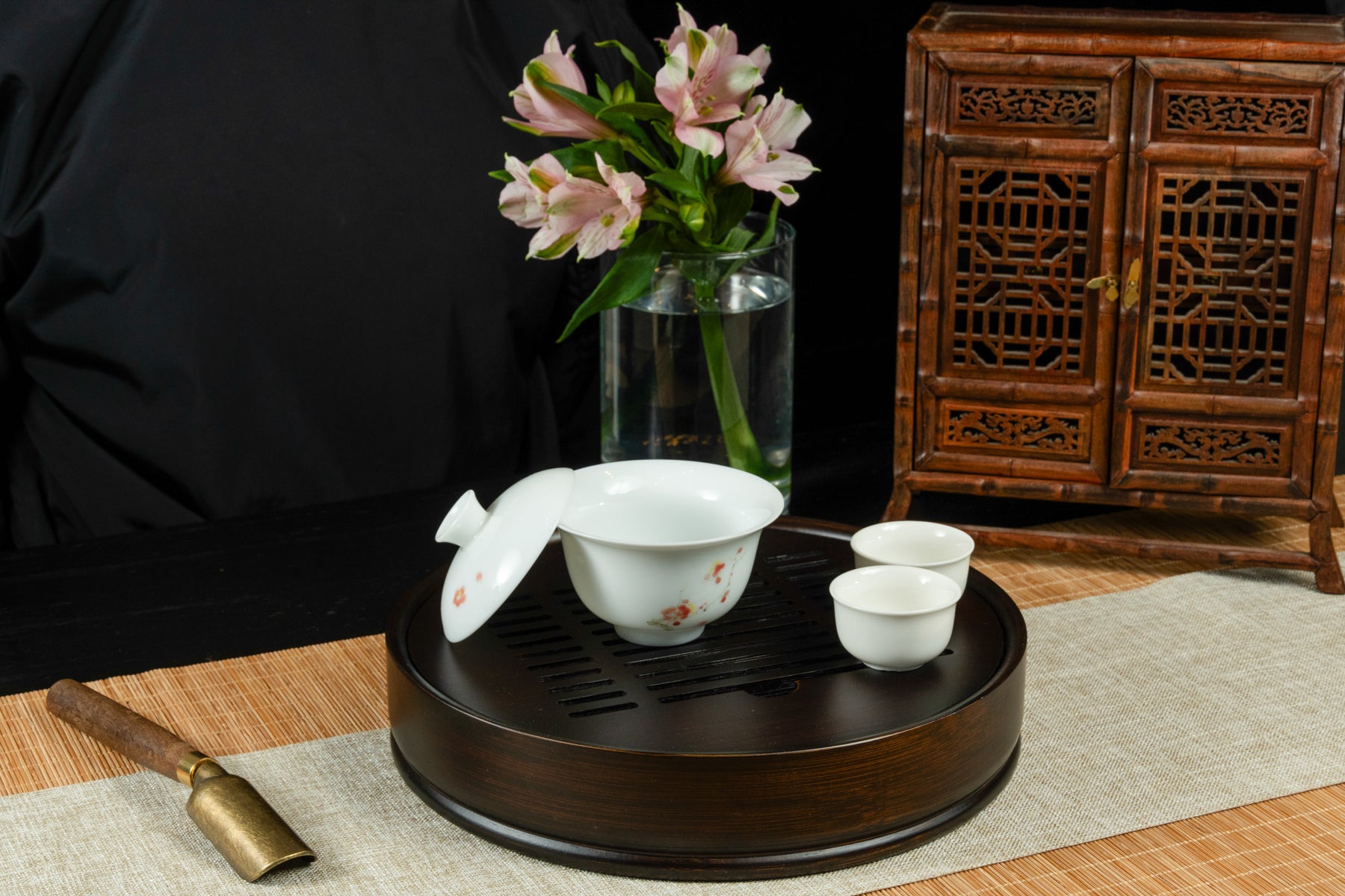 Harmony Round Bamboo Tea Tray 花好月圓竹製茶盤 (S)