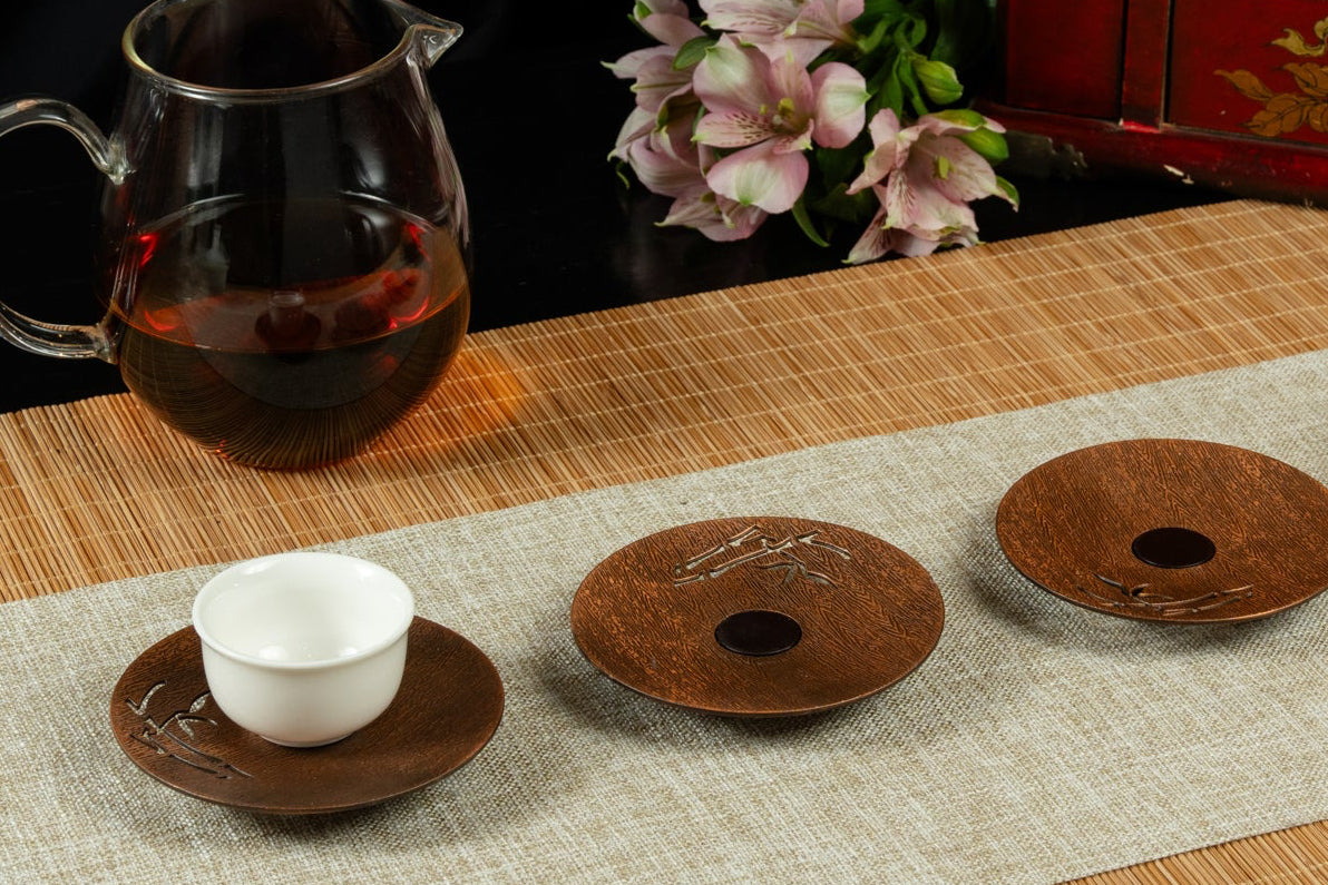 Tea Ceremony Coaster 禪意茶杯墊 - Antique Bronze