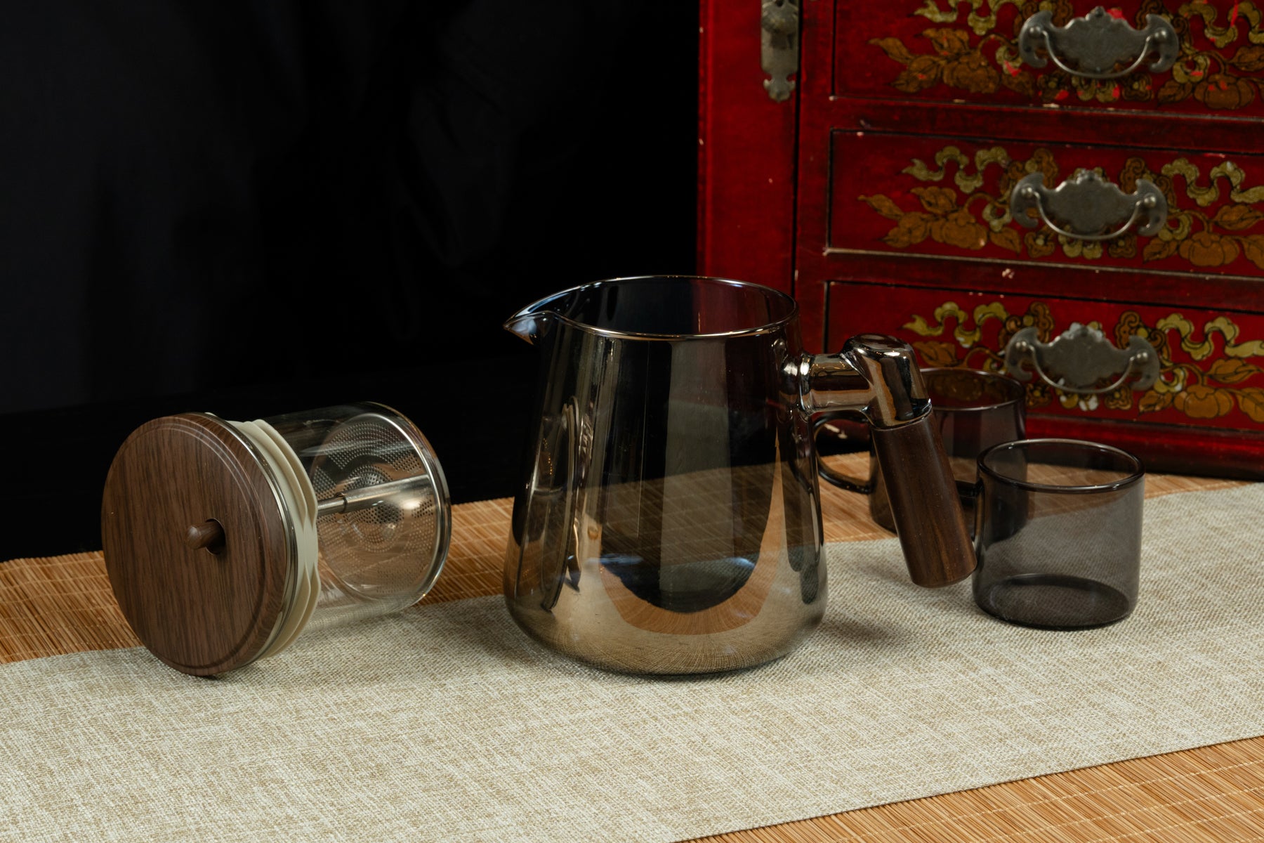 Smoky Glass Tea Brewer 煙灰色玻璃飄逸泡茶器