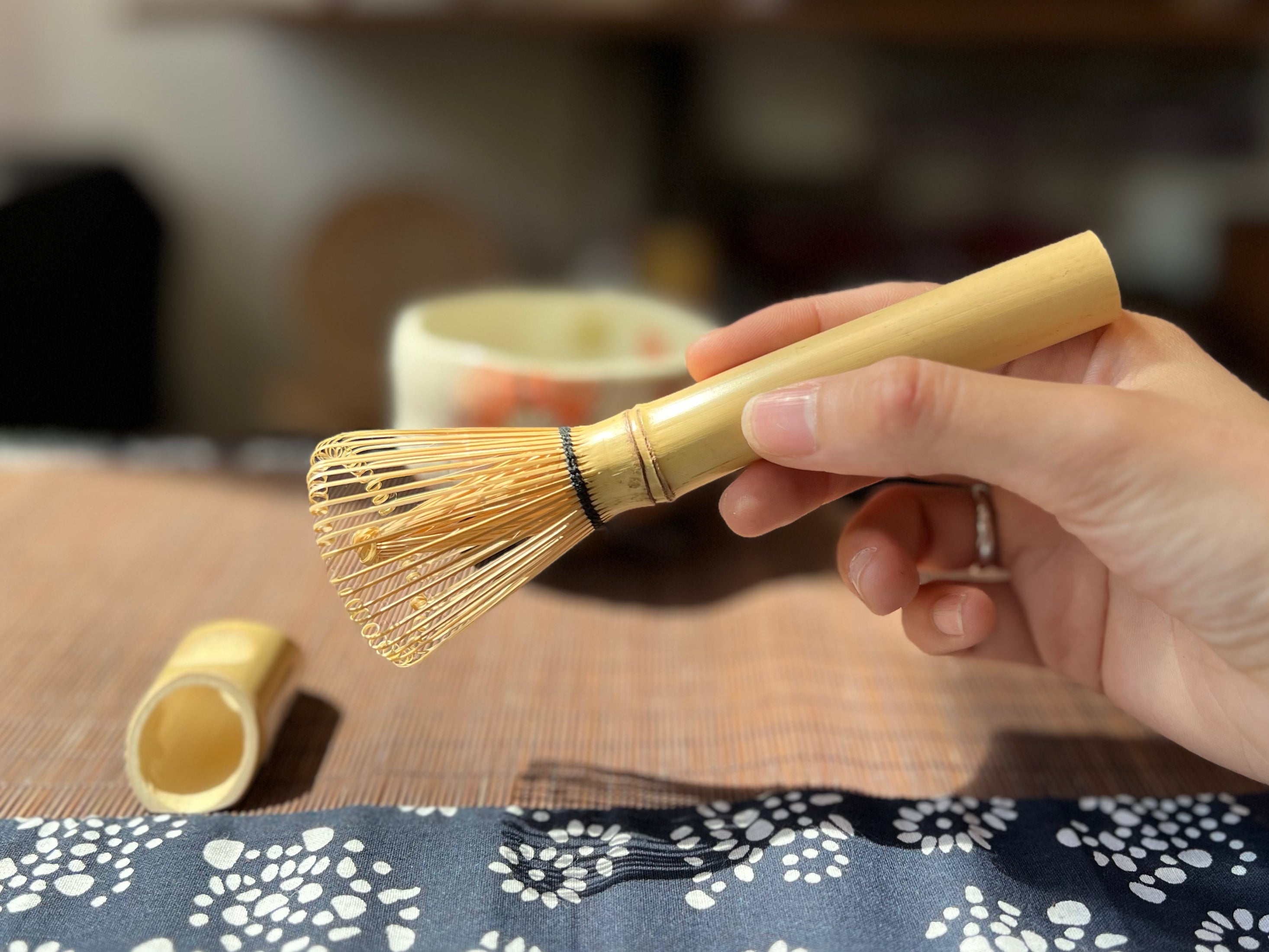 White Bamboo Long-Handled Whisk 白竹长柄茶筅