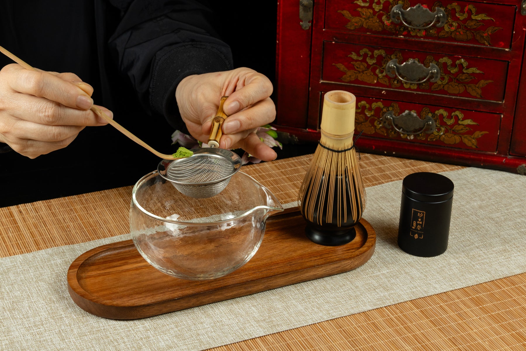 Hammered Glass Matcha Bowl 錘紋茶碗