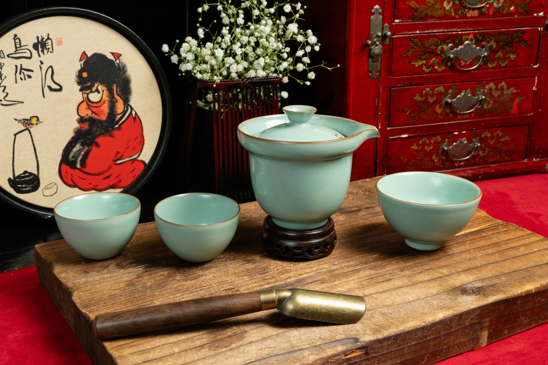 Joy of the Sky Ru Ware Portable Tea Set 汝窯天青喜樂旅行套裝