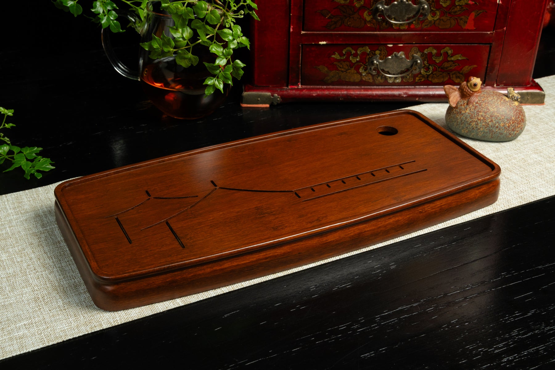 Jiangnan River Tea Tray (M) 重竹江南盛水茶盤 (中)